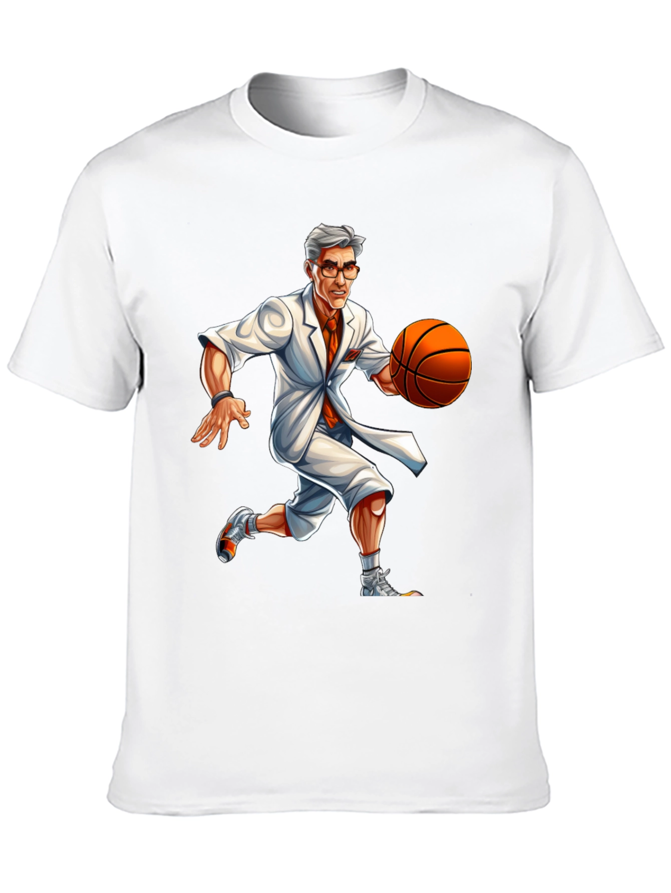 Black Colonel Sanders Basketball T-Shirt - Novelty Tee view 10