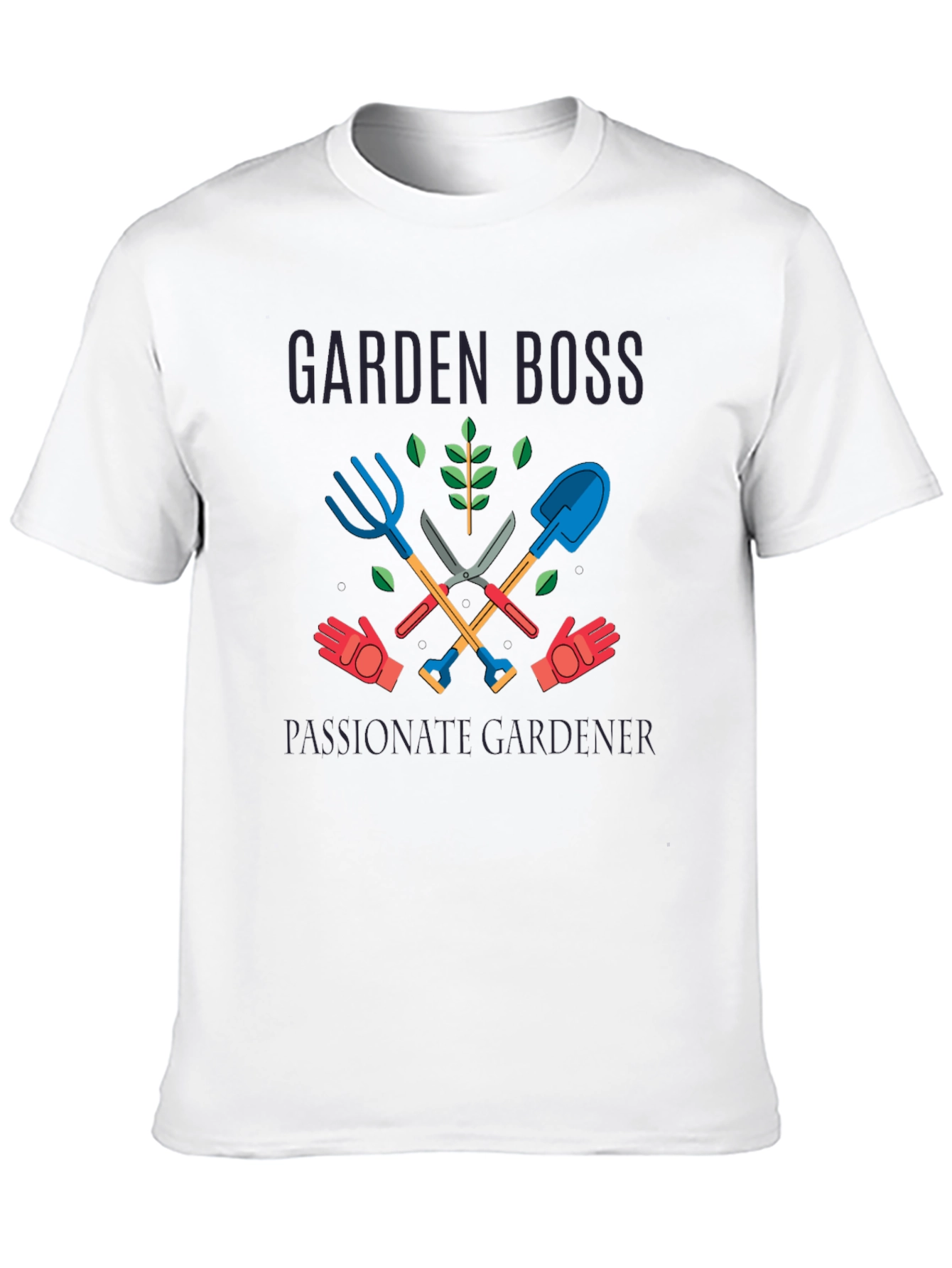 Black Garden Boss Passionate Gardener Graphic T-Shirt view 10