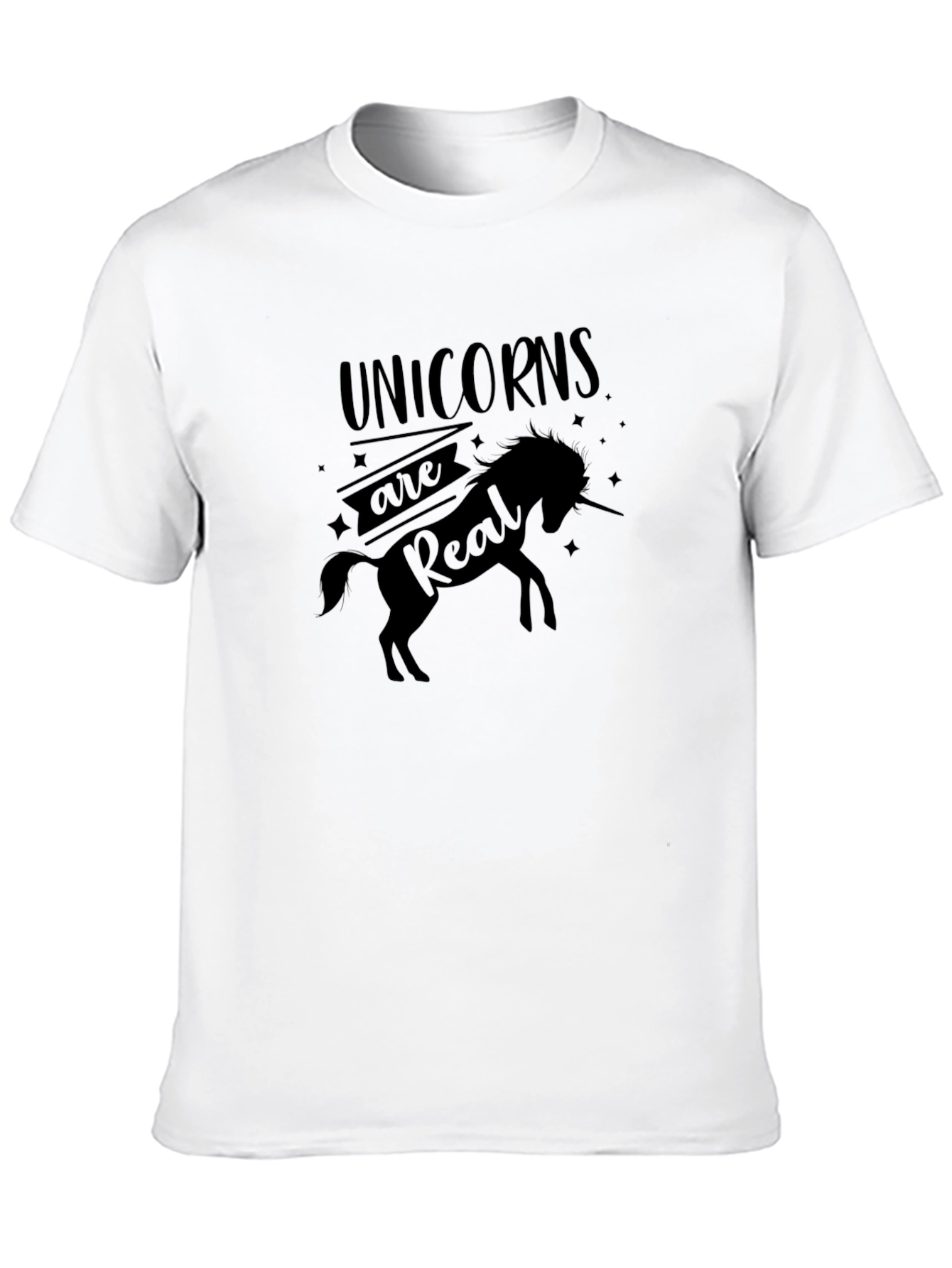 Black Unicorns Are Real Black T-Shirt view 10