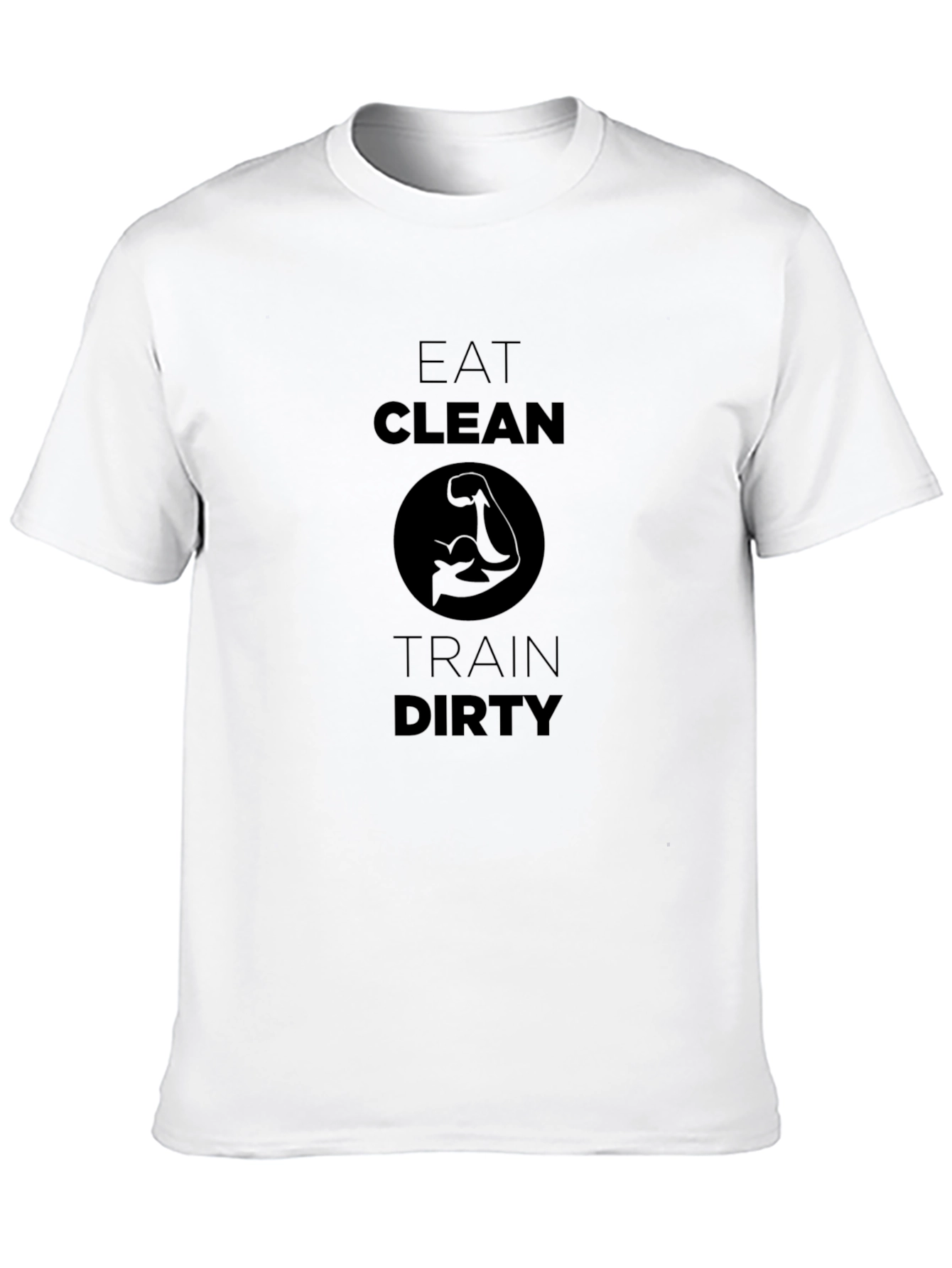 Black Eat Clean Train Dirty Black T-Shirt view 10