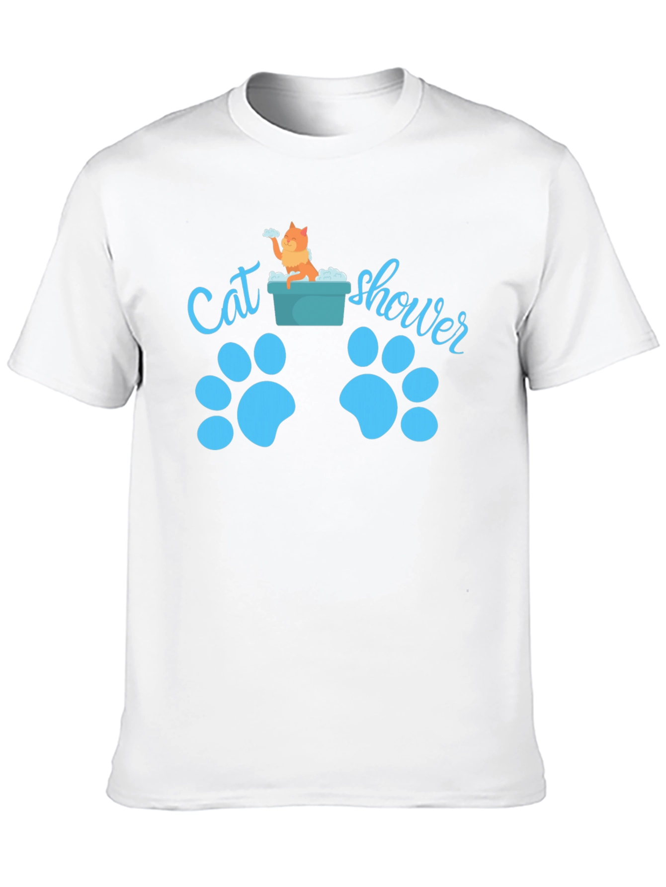 Black Cat Shower T-Shirt - Funny Cat Lover Tee view 10