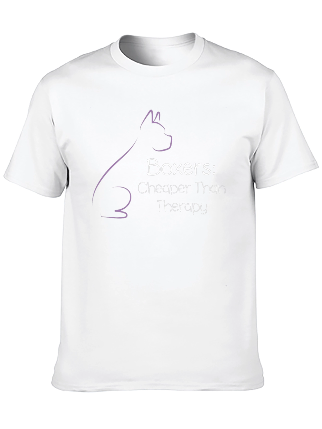Black Boxer Dog Therapy Humor Graphic T-Shirt view 10