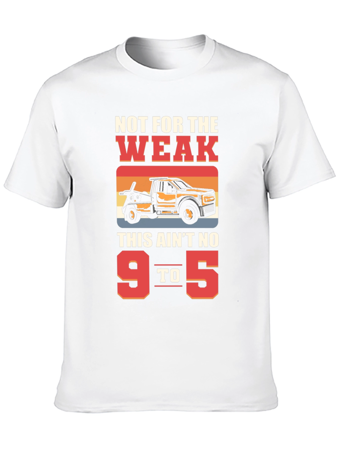Black Not For The Weak Tow Truck Graphic Tee view 10