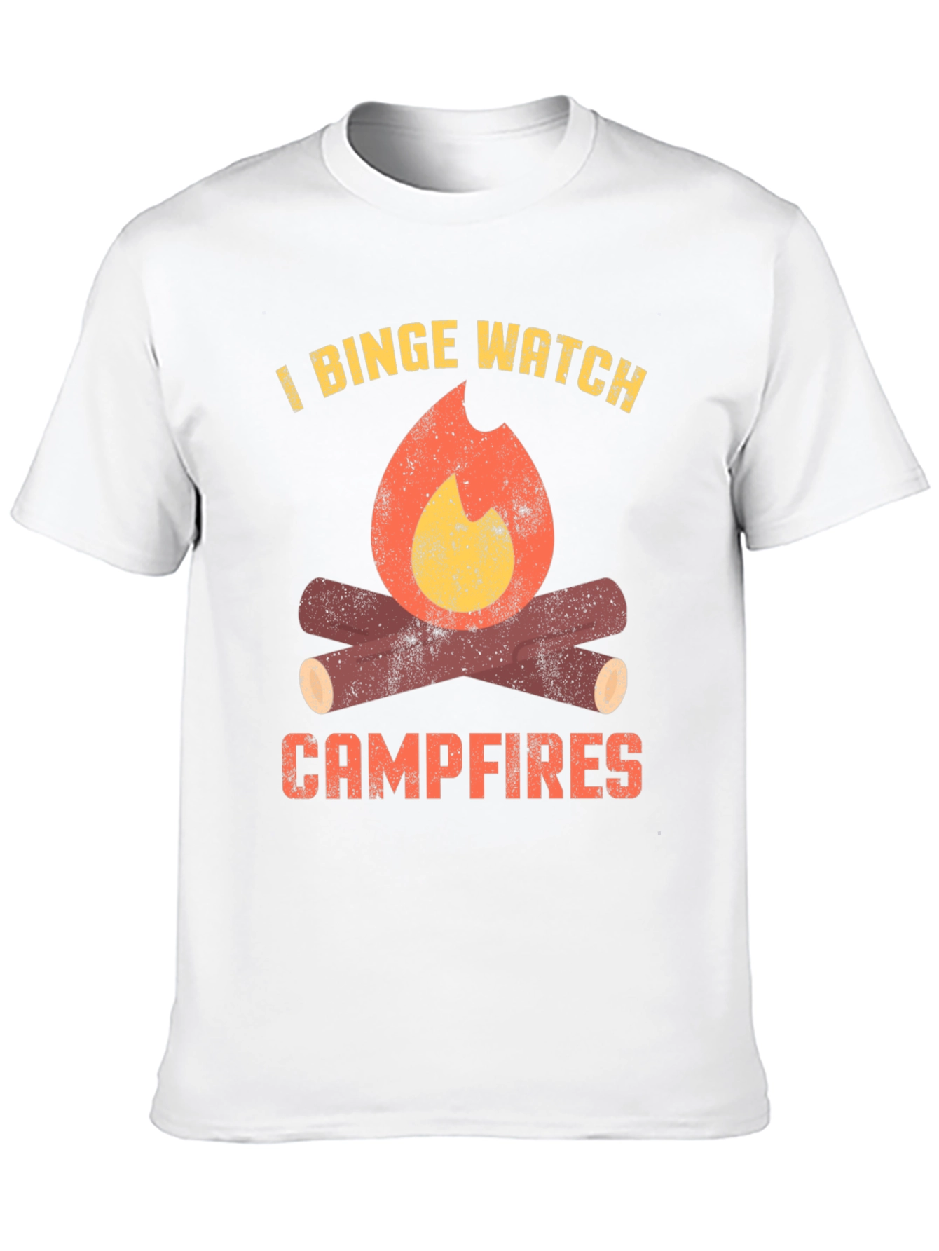 Black I Binge Watch Campfires Graphic Tee view 10