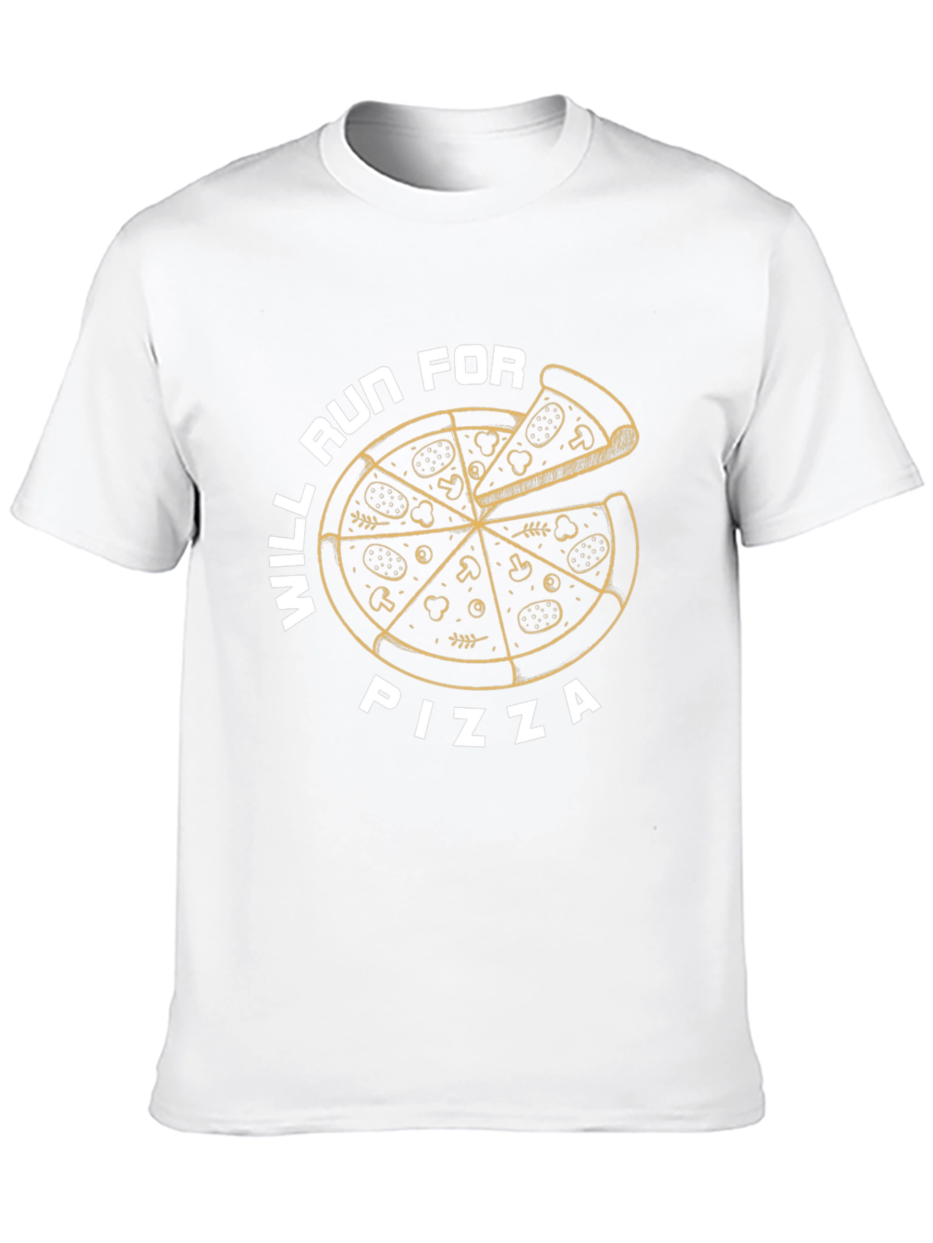 Black Will Run for Pizza T-Shirt view 10