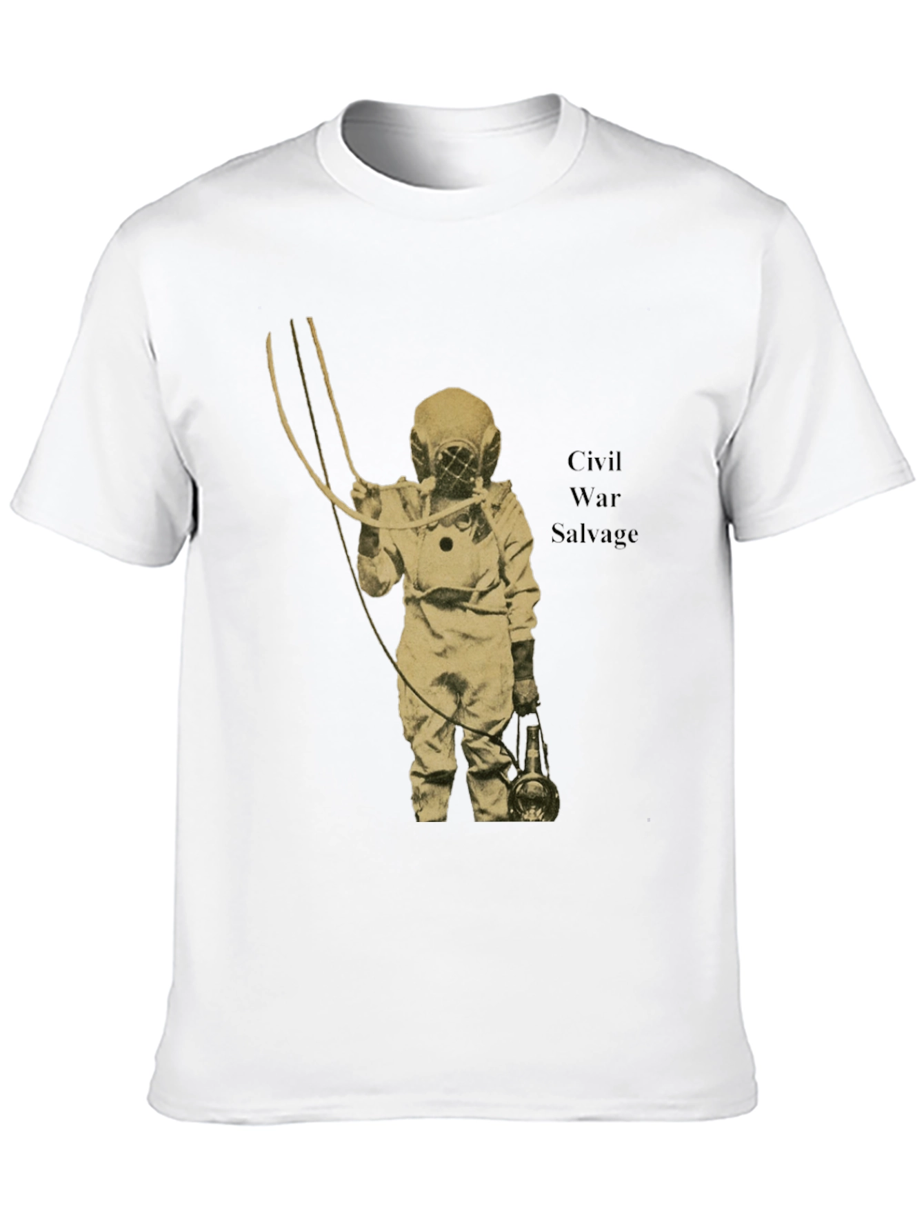 Black Civil War Salvage Diver Graphic Tee view 10