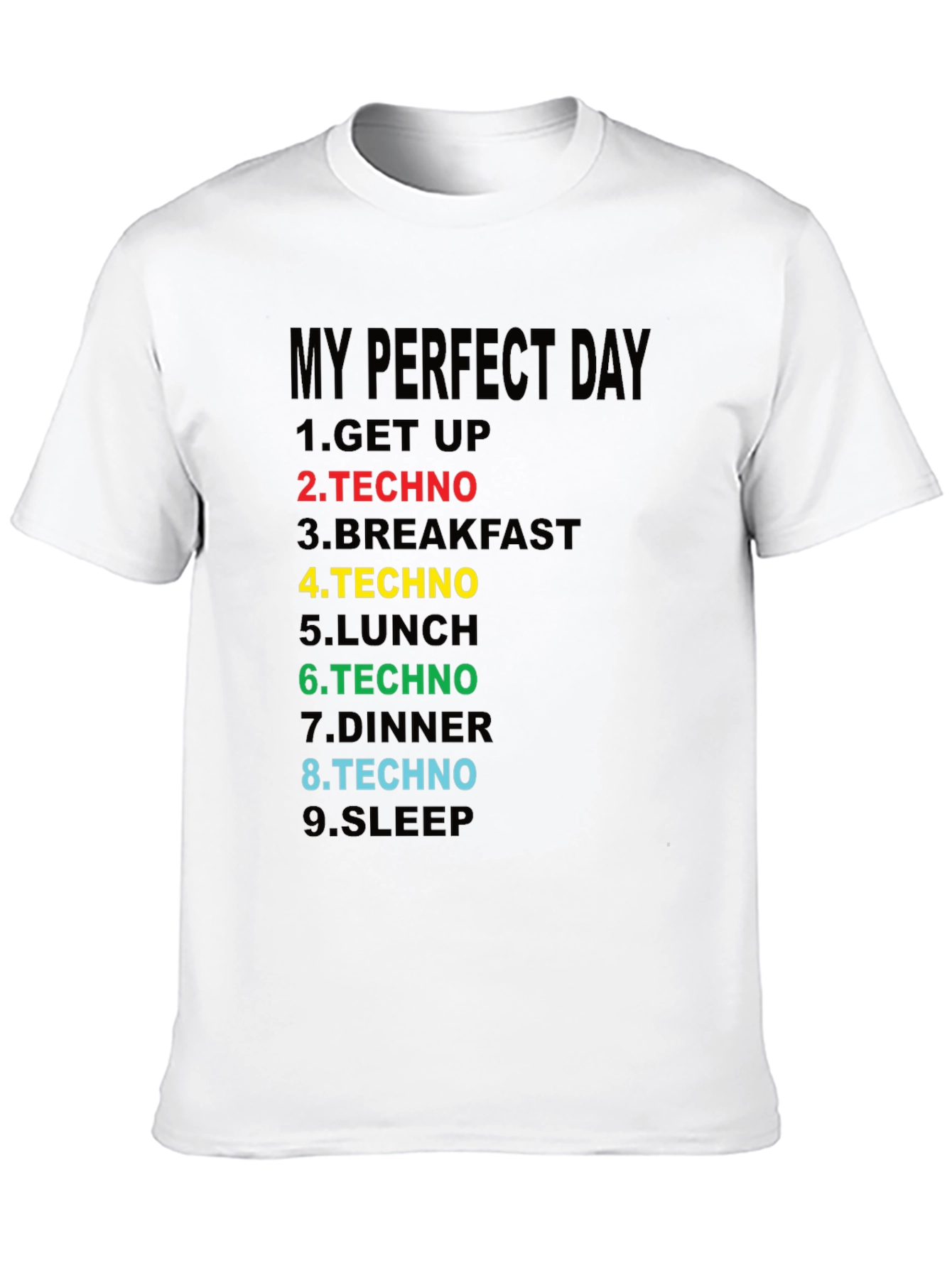 Black Perfect Day Techno T-Shirt - Music Lover Tee view 10