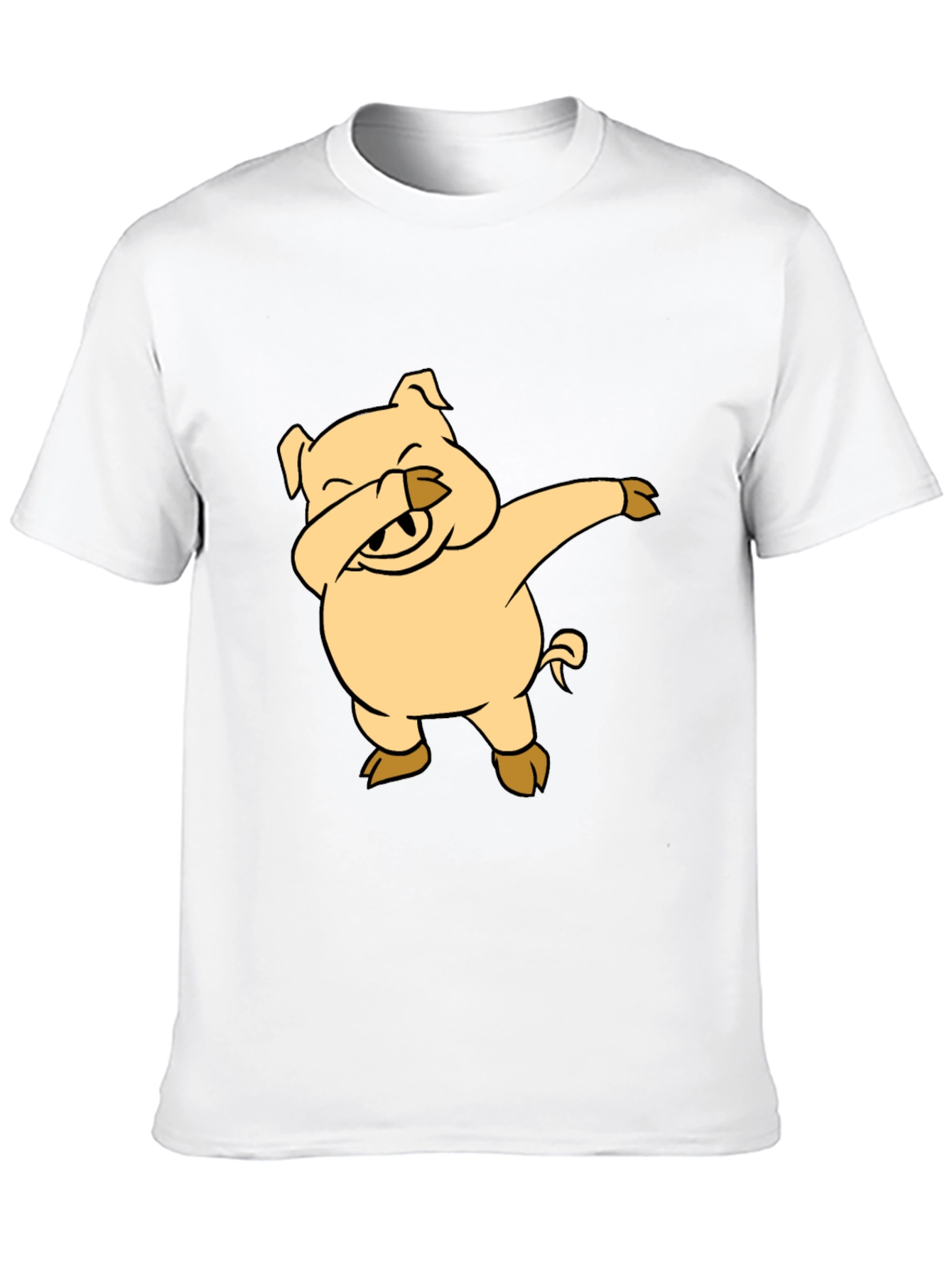 Black Dabbing Pig Graphic T-Shirt - Funny Animal Tee view 10