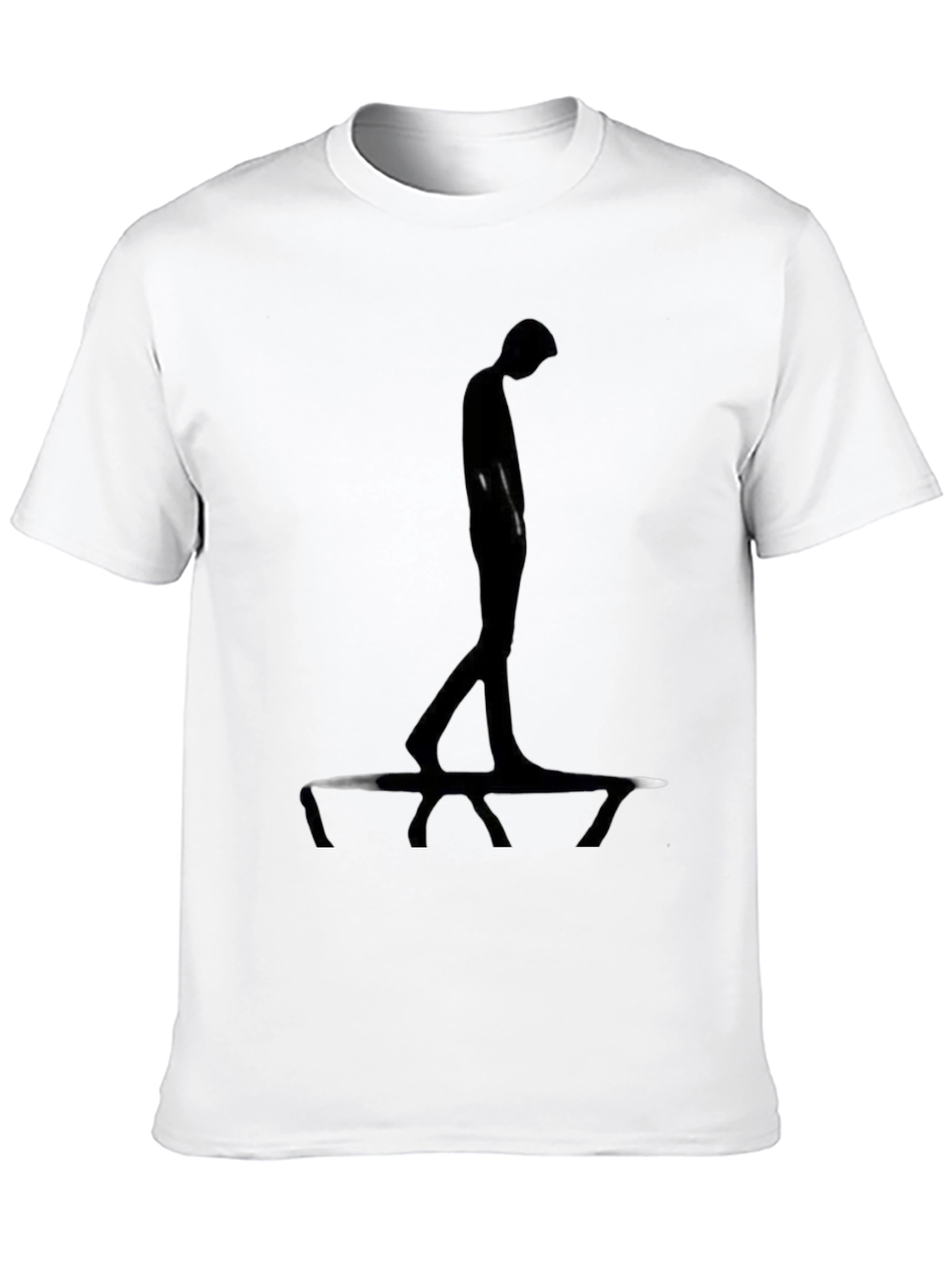 Black Silhouette Graphic Tee - Modern Black T-Shirt view 10