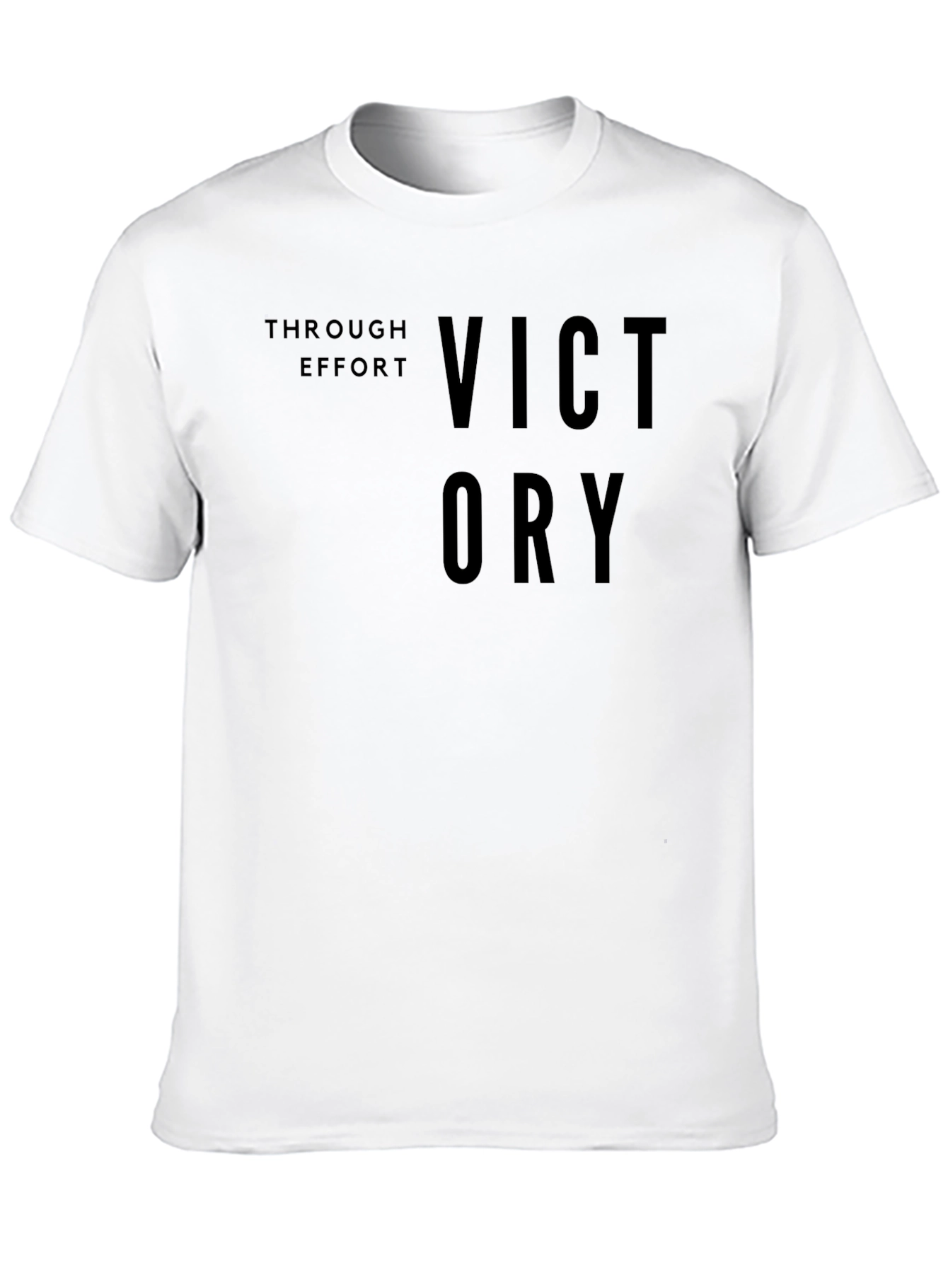 Black Victory Through Effort Black T-Shirt view 10