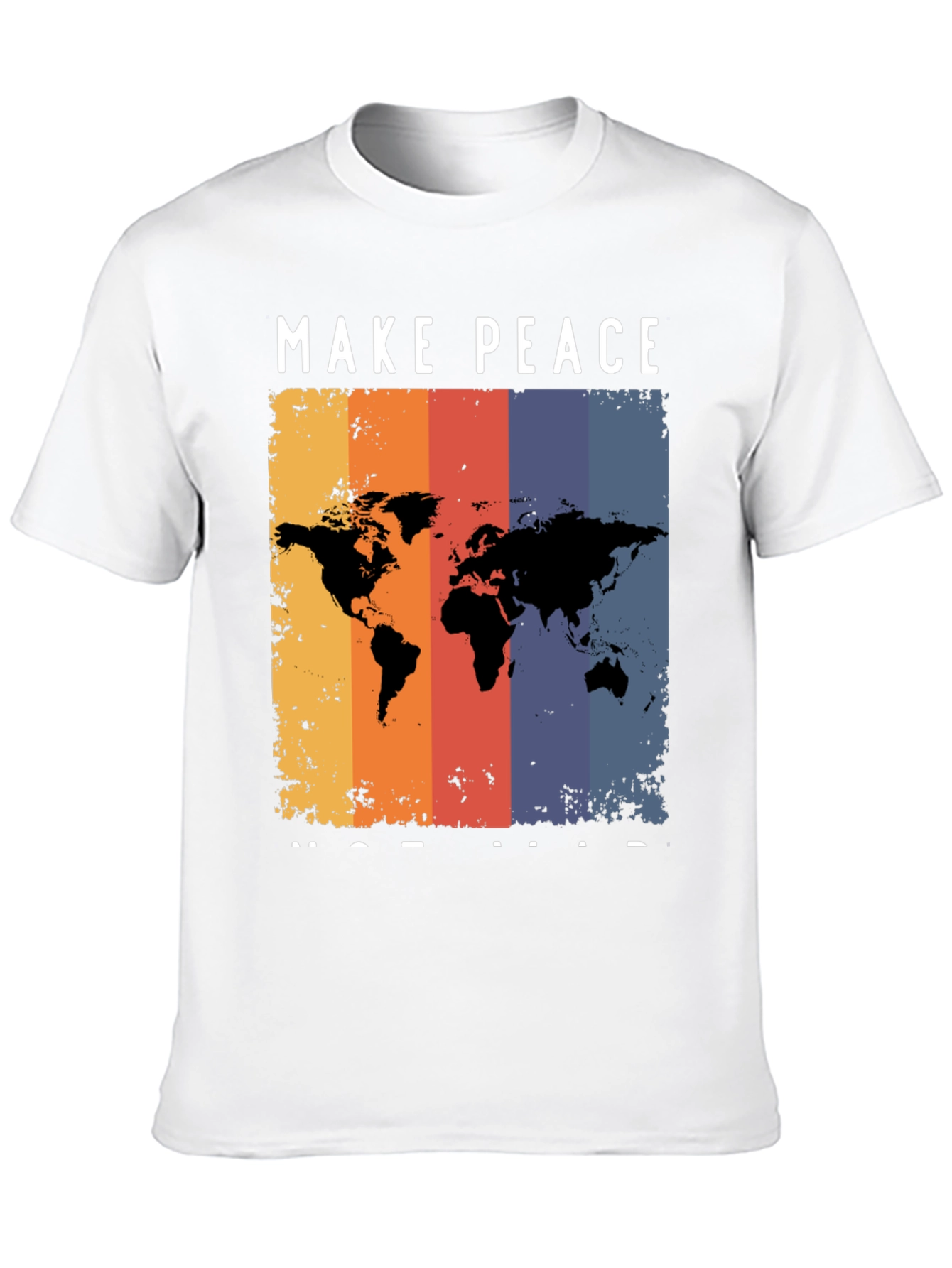 Black Make Peace Not War Graphic T-Shirt view 10