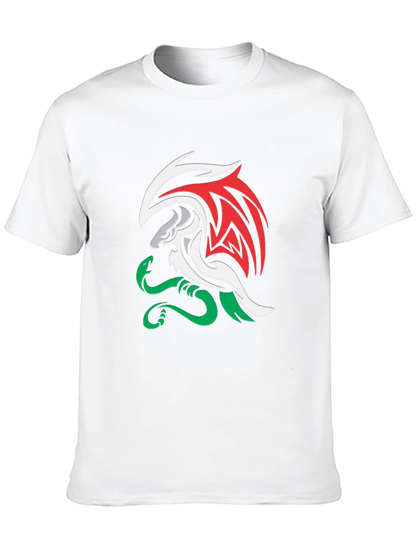 Black Dragon & Snake Graphic T-Shirt - Black view 10