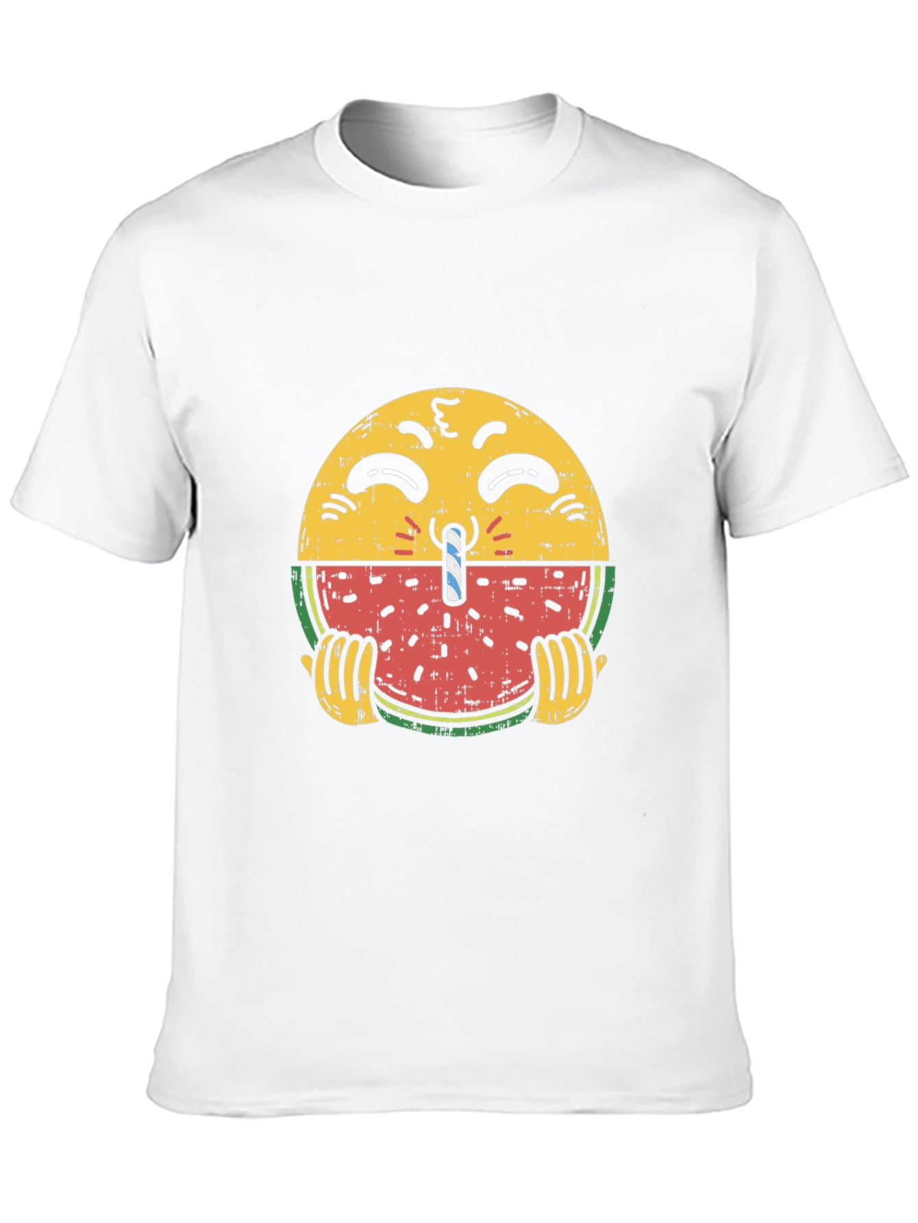 Black Emoji Watermelon T-Shirt - Quirky Summer Style view 10