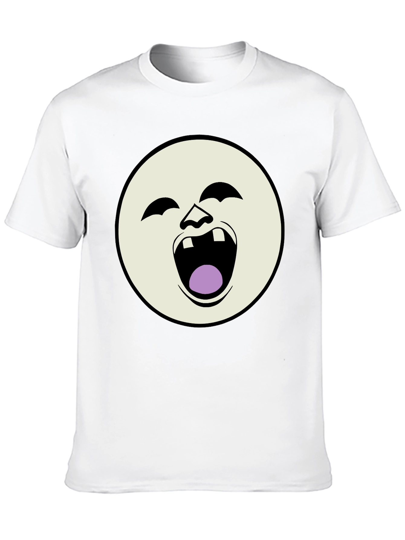 Black Laughing Face Graphic Black T-Shirt view 10