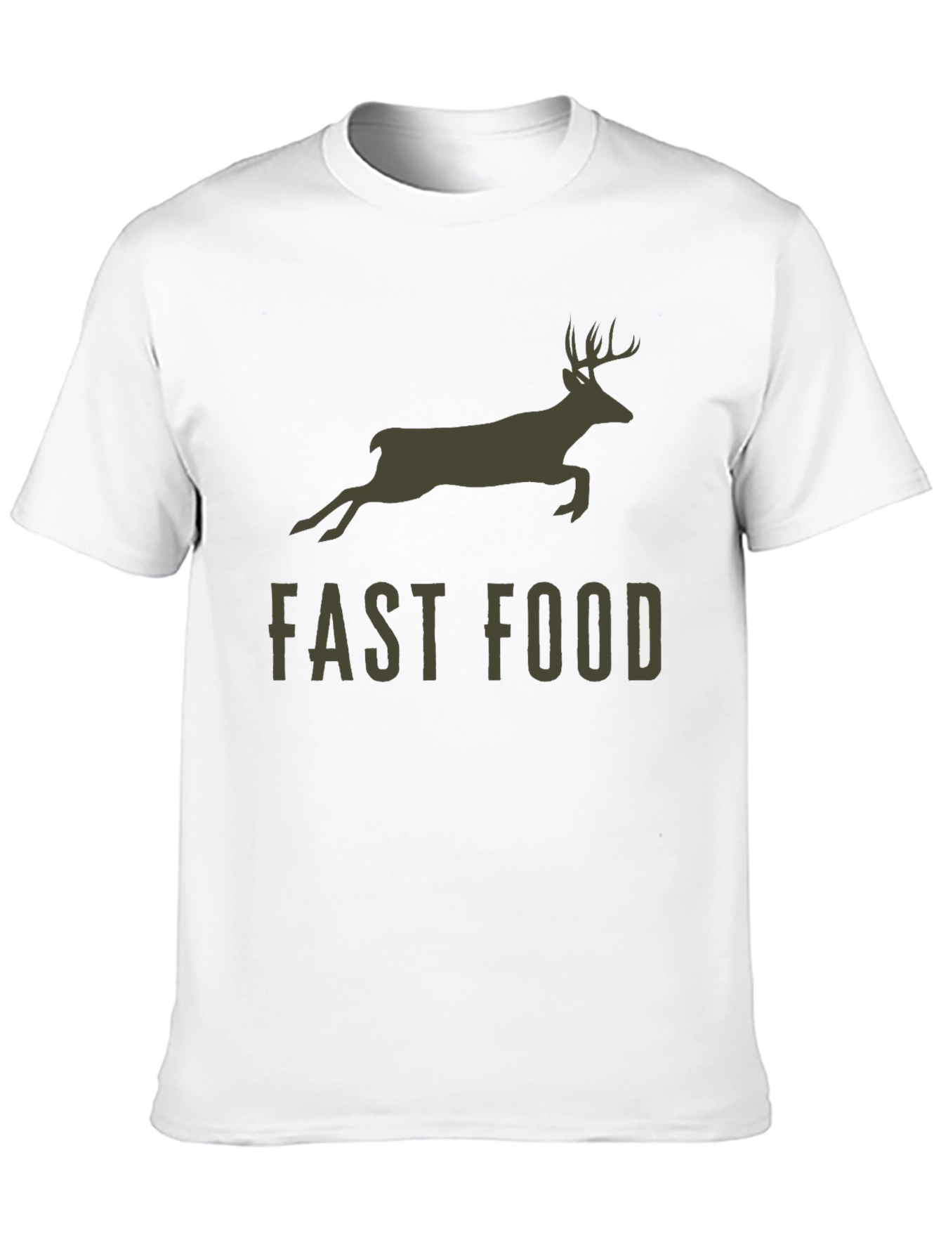 Black Fast Food Deer Graphic T-Shirt view 10