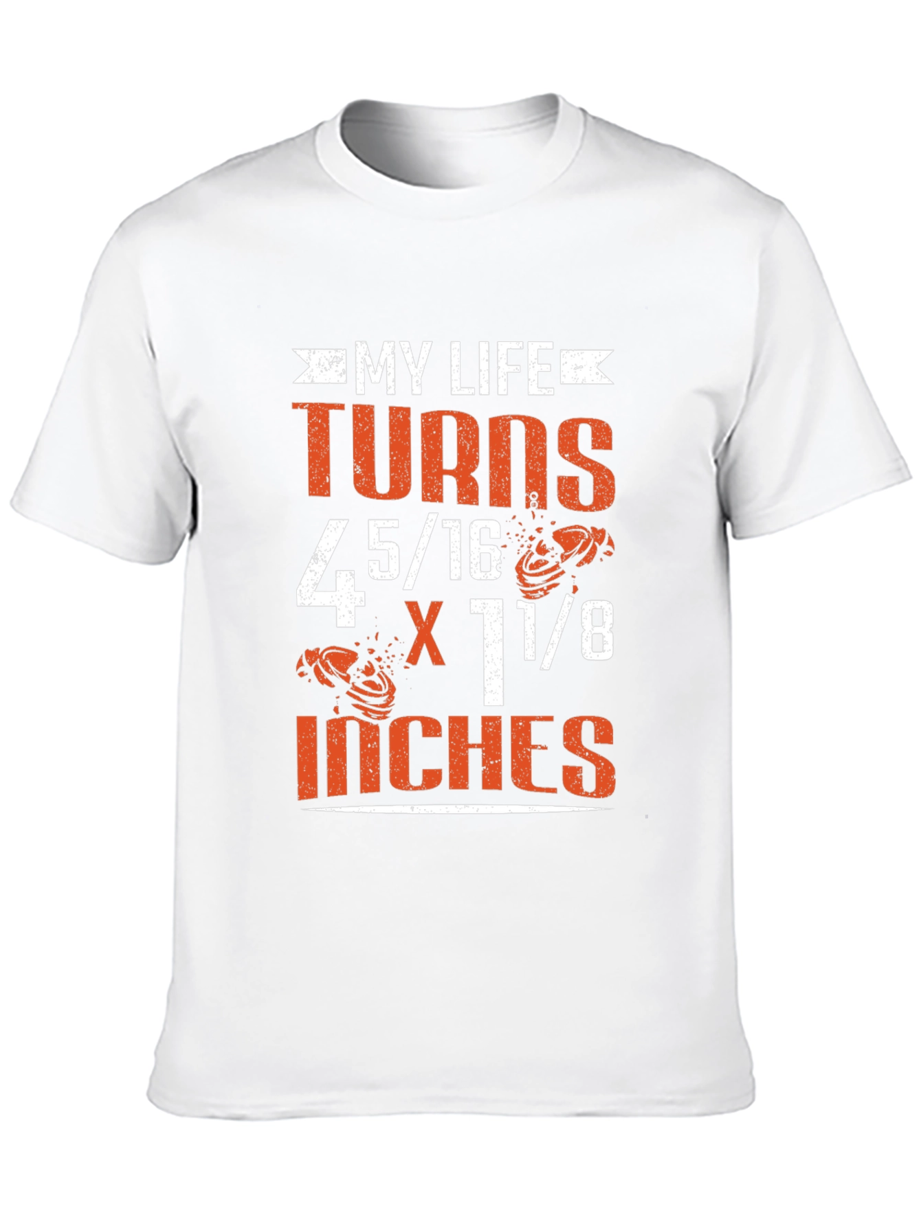 Black My Life Turns 4 5/16 x 1 1/8 Inches T-Shirt view 10