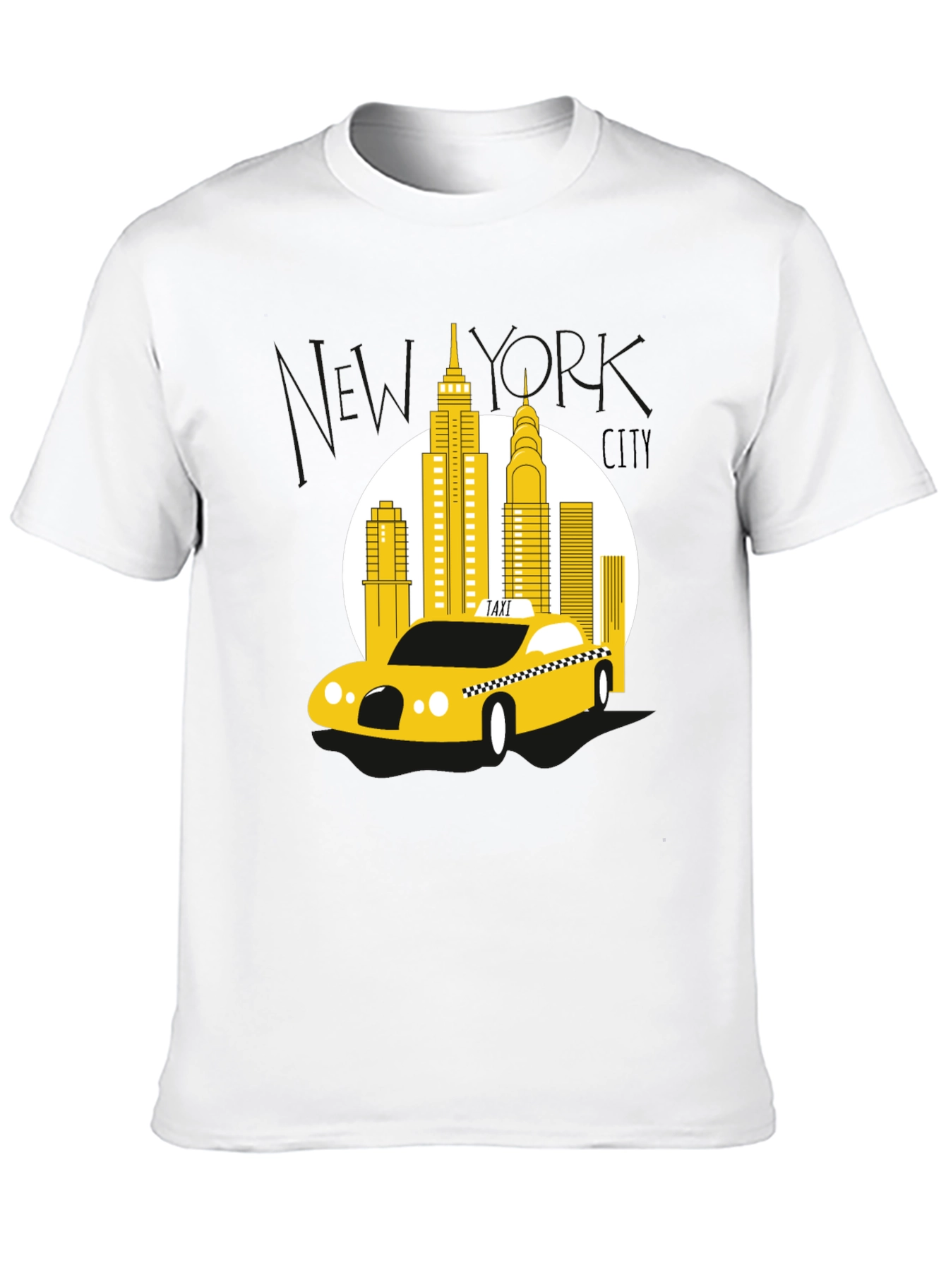Black NYC Taxi T-Shirt - Cityscape Graphic Tee view 10
