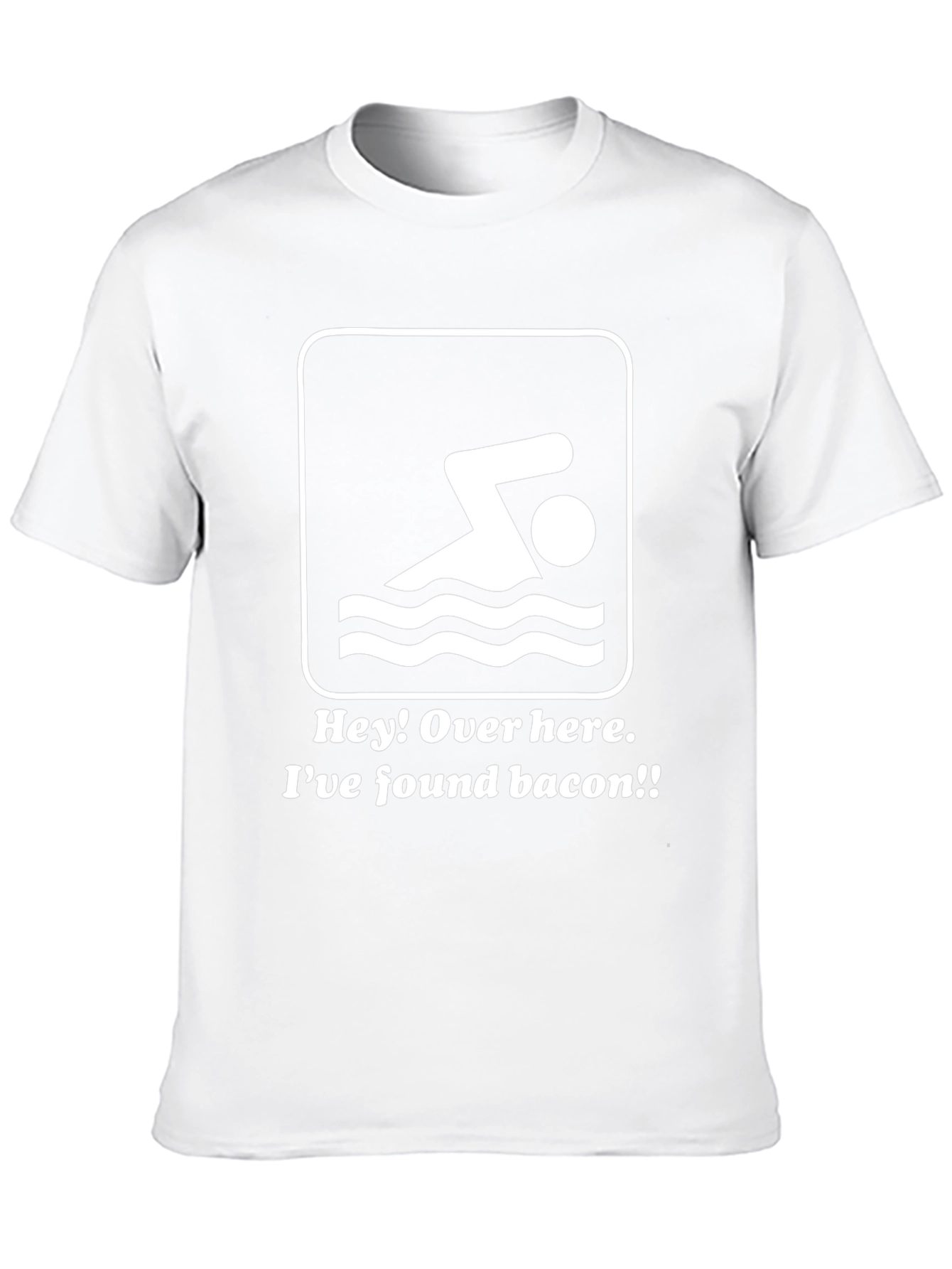Black Funny Swimmer Bacon T-Shirt view 10
