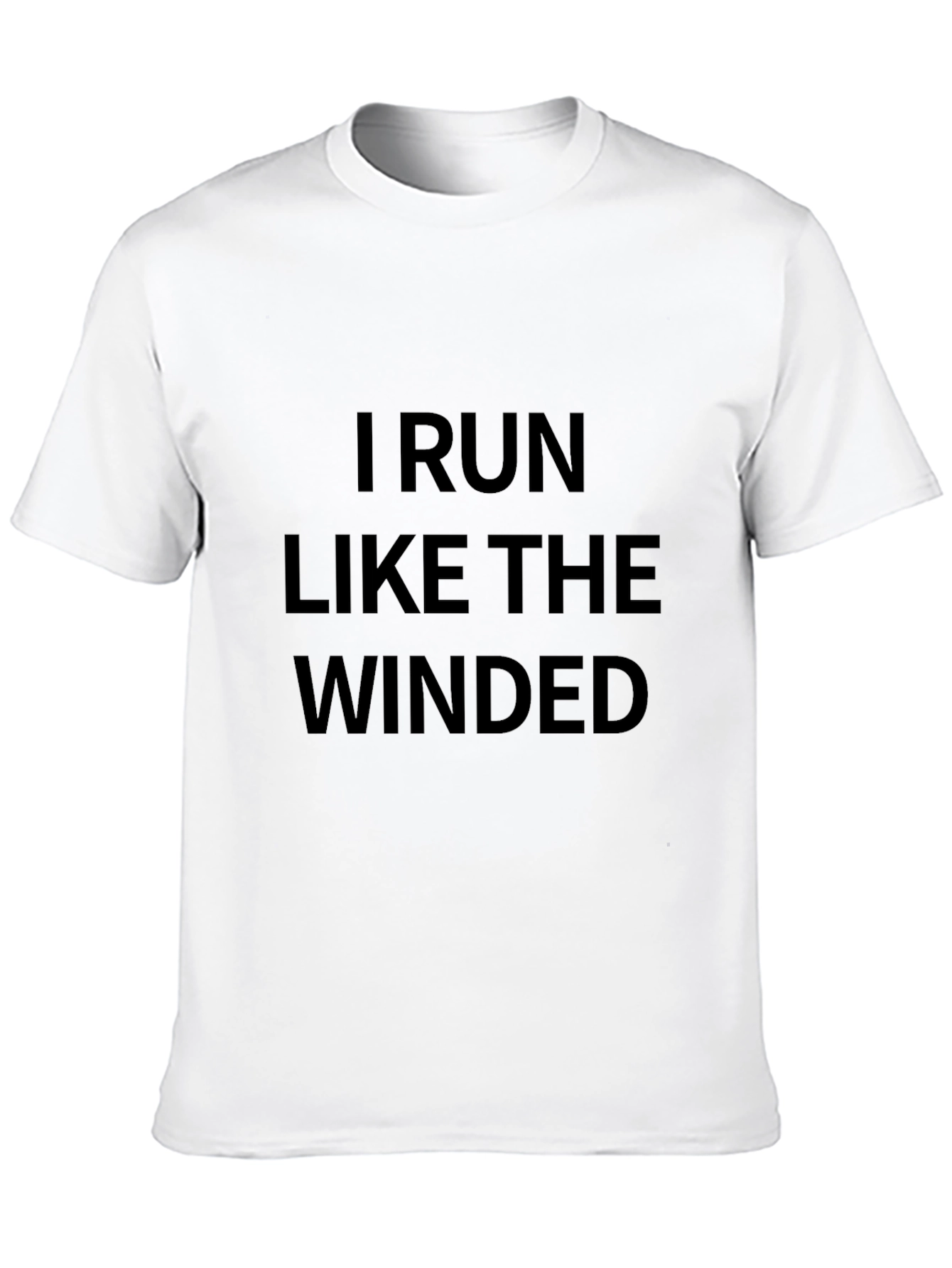 Black Men's 'I Run Like The Winded' Graphic T-Shirt view 10