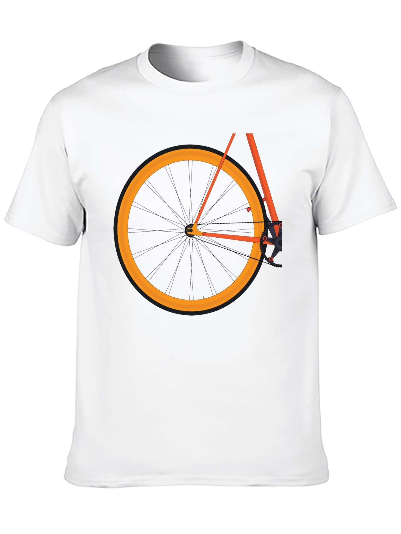 Black Black Bicycle Graphic Tee - Casual Cotton Blend T-Shirt view 10