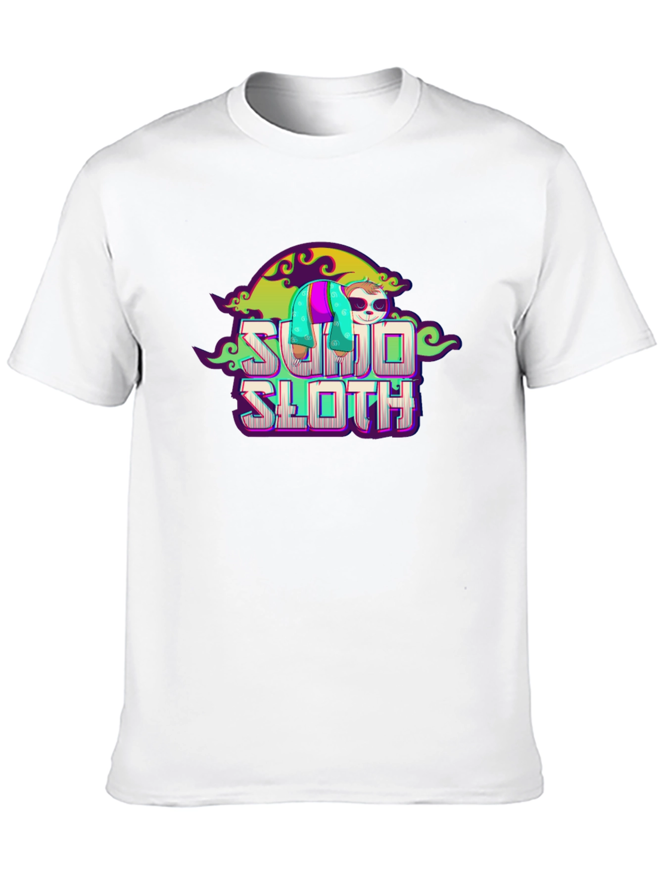 Black Sumo Sloth Graphic Tee - Unique Design view 10