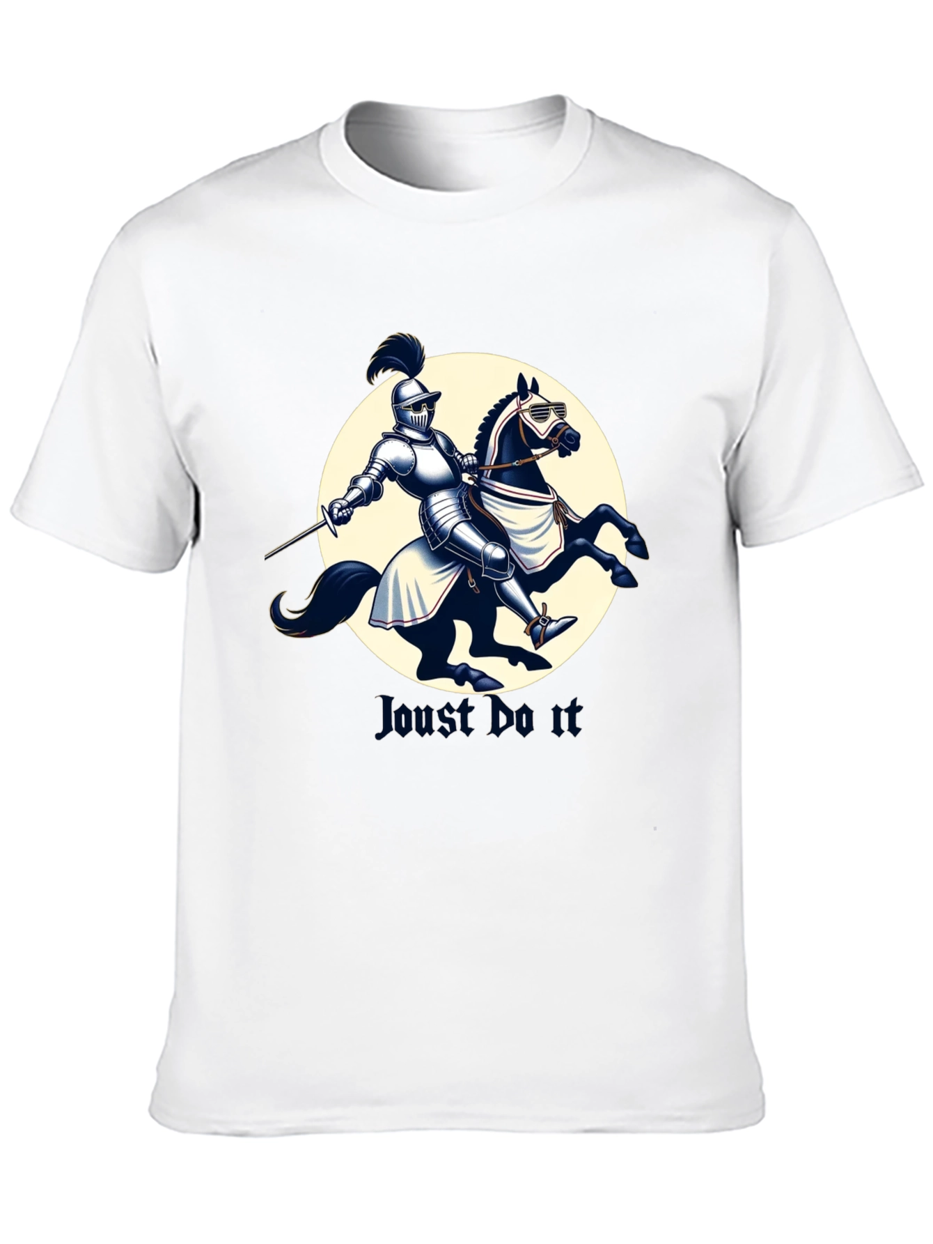 Black Joust Do It - Knight & Horse Graphic Tee view 10