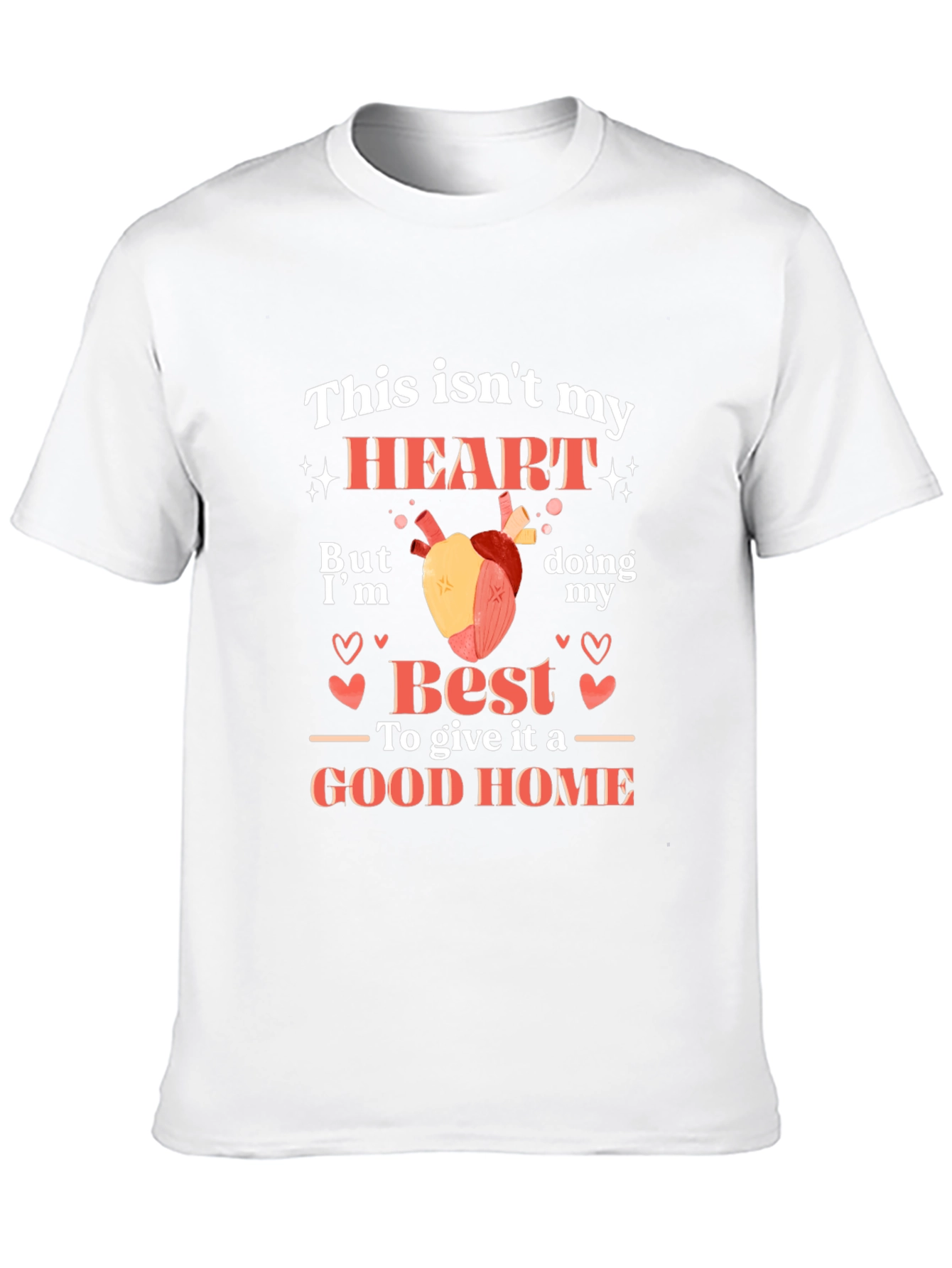 Black Funny Heart Transplant T-Shirt view 10