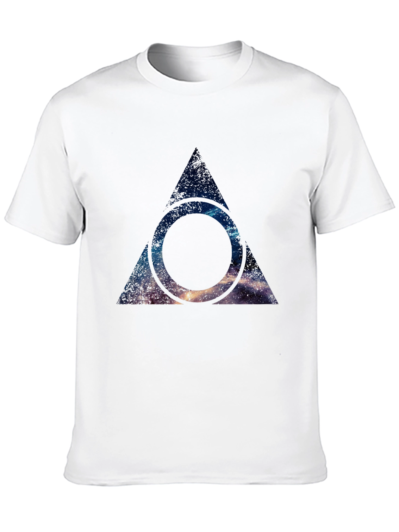 Black Galaxy Deathly Hallows T-Shirt - Black Cotton Blend view 10