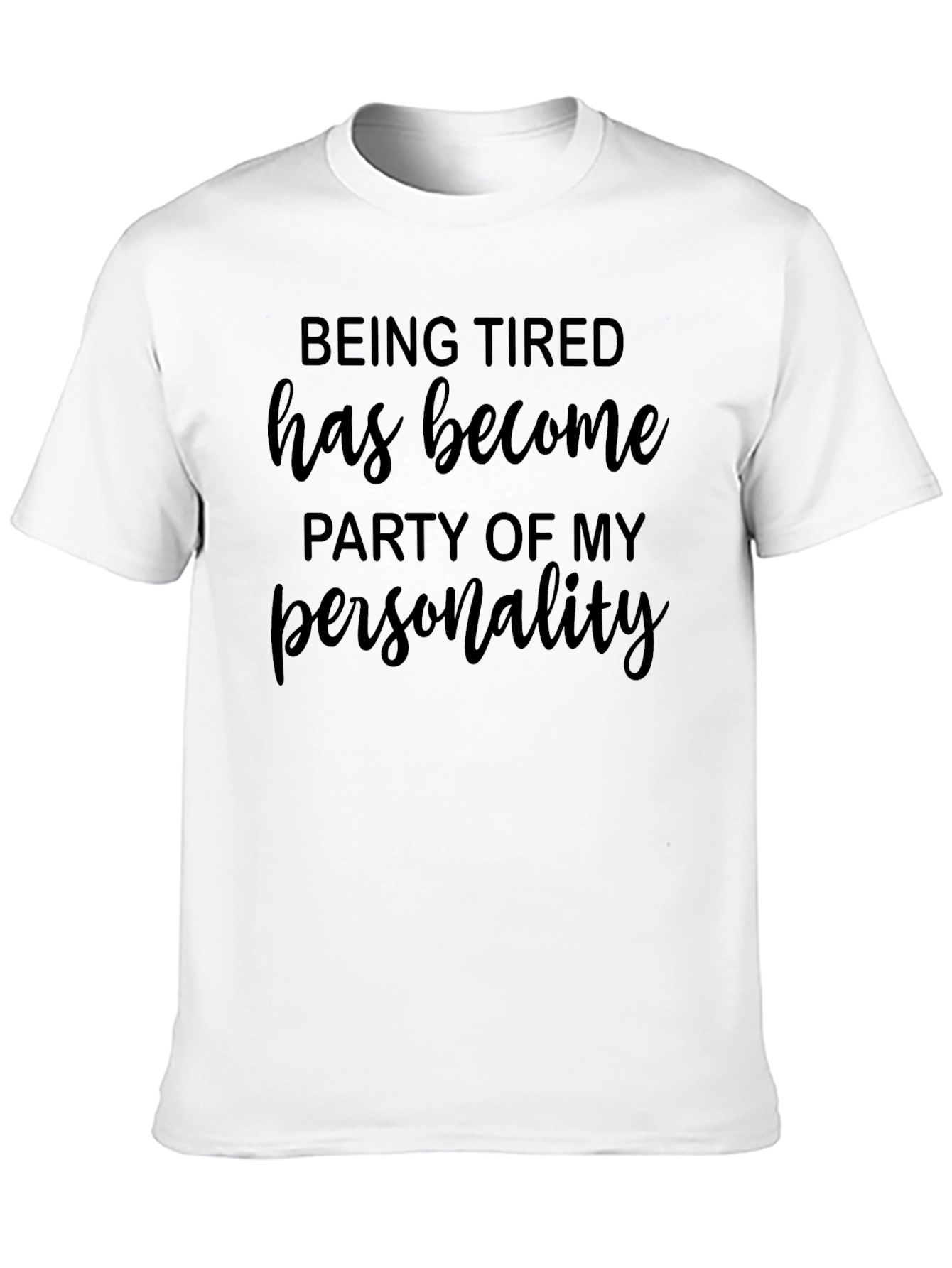 Black Being Tired Personality T-Shirt view 10