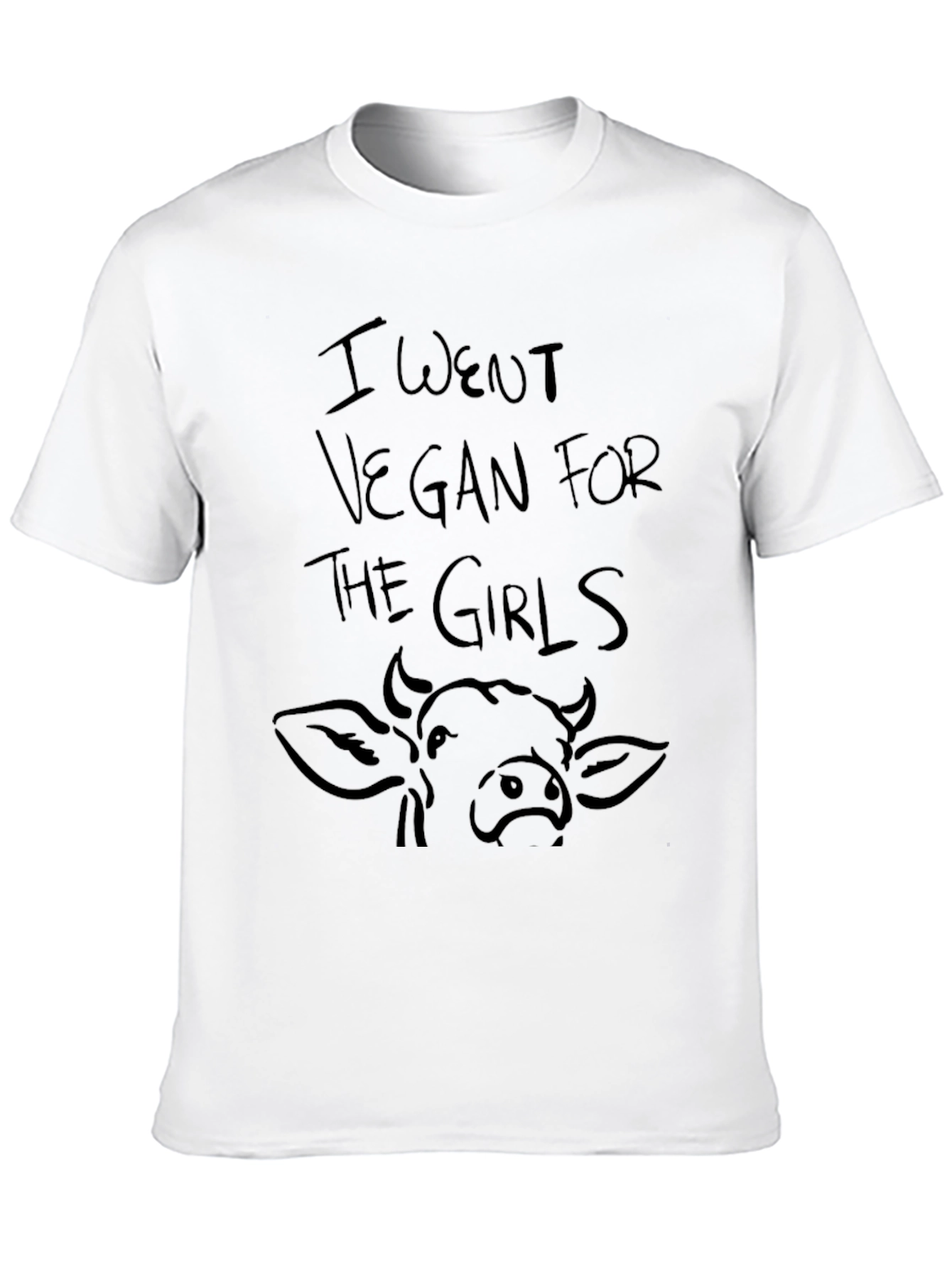 Black Vegan for the Girls Men's Black Graphic Tee view 10