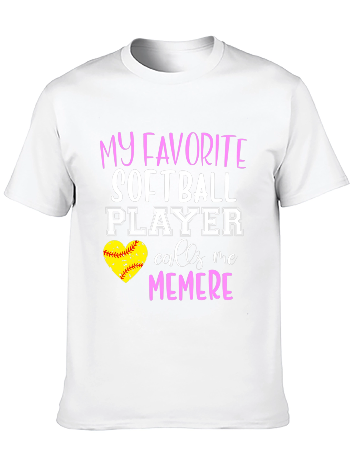 Black My Favorite Softball Player Calls Me Memere T-Shirt view 10