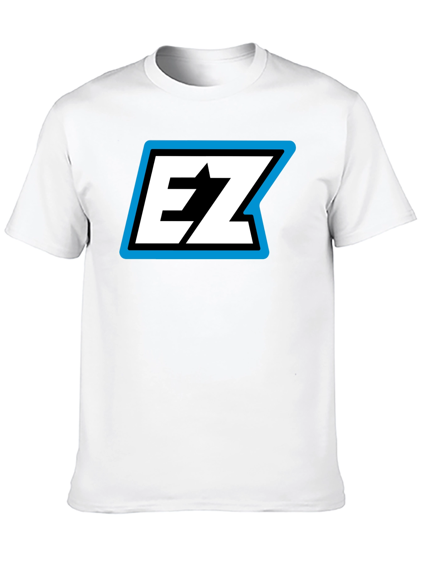 Black EZ Logo Black T-Shirt - Bold Graphic Tee view 10
