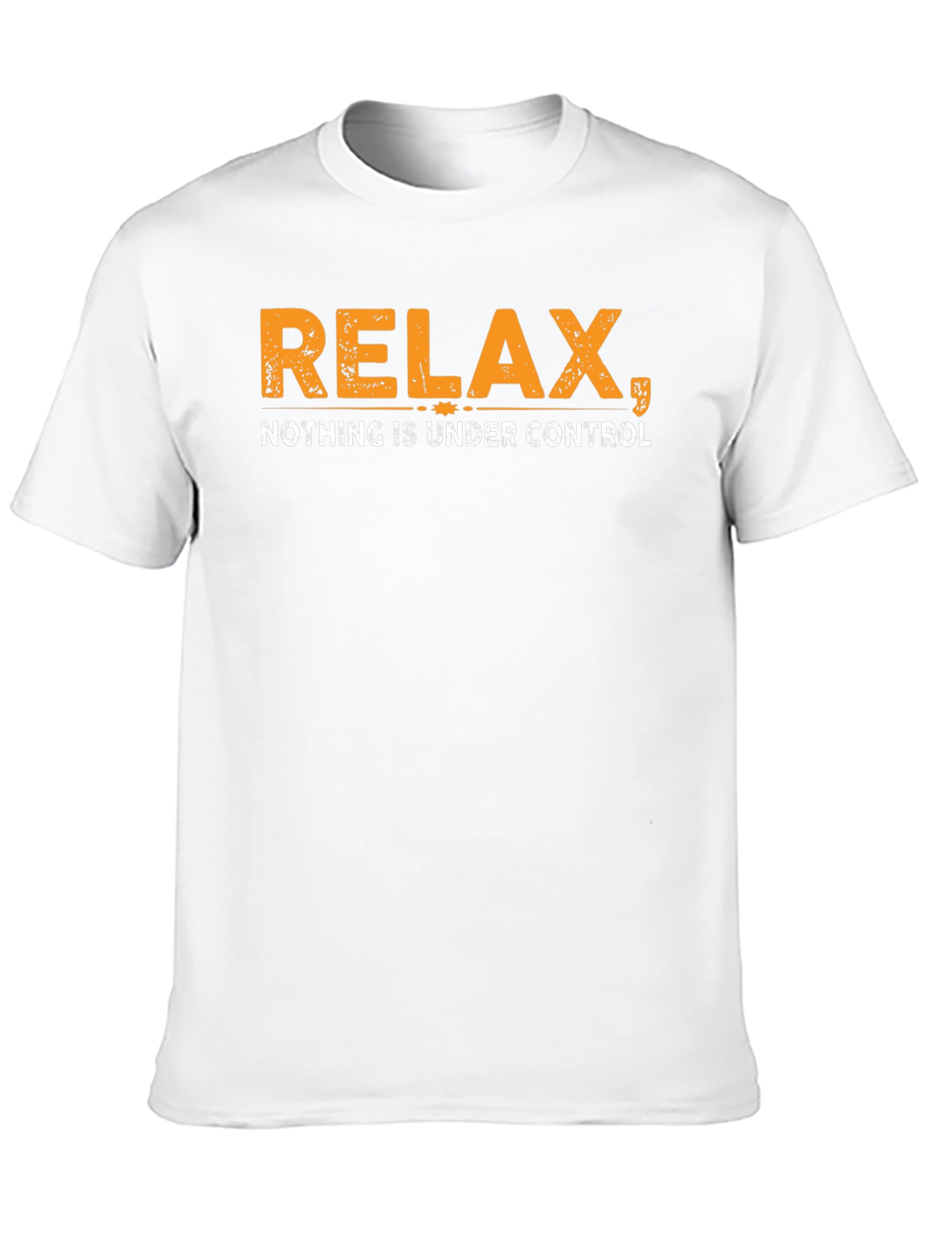 Black Relax Nothing Is Under Control Black T-Shirt view 10