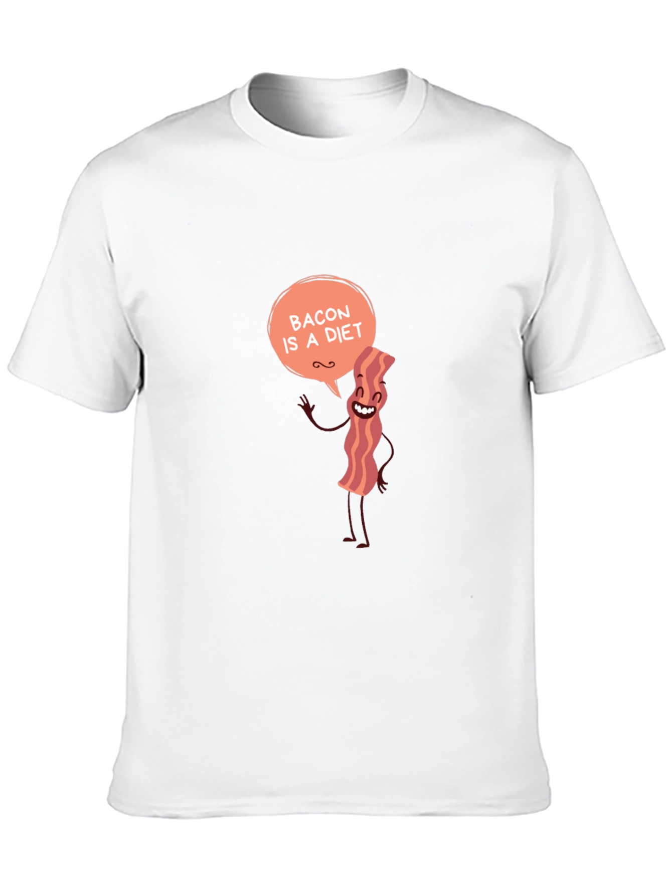 Black Bacon Diet T-Shirt Funny Foodie Tee view 10