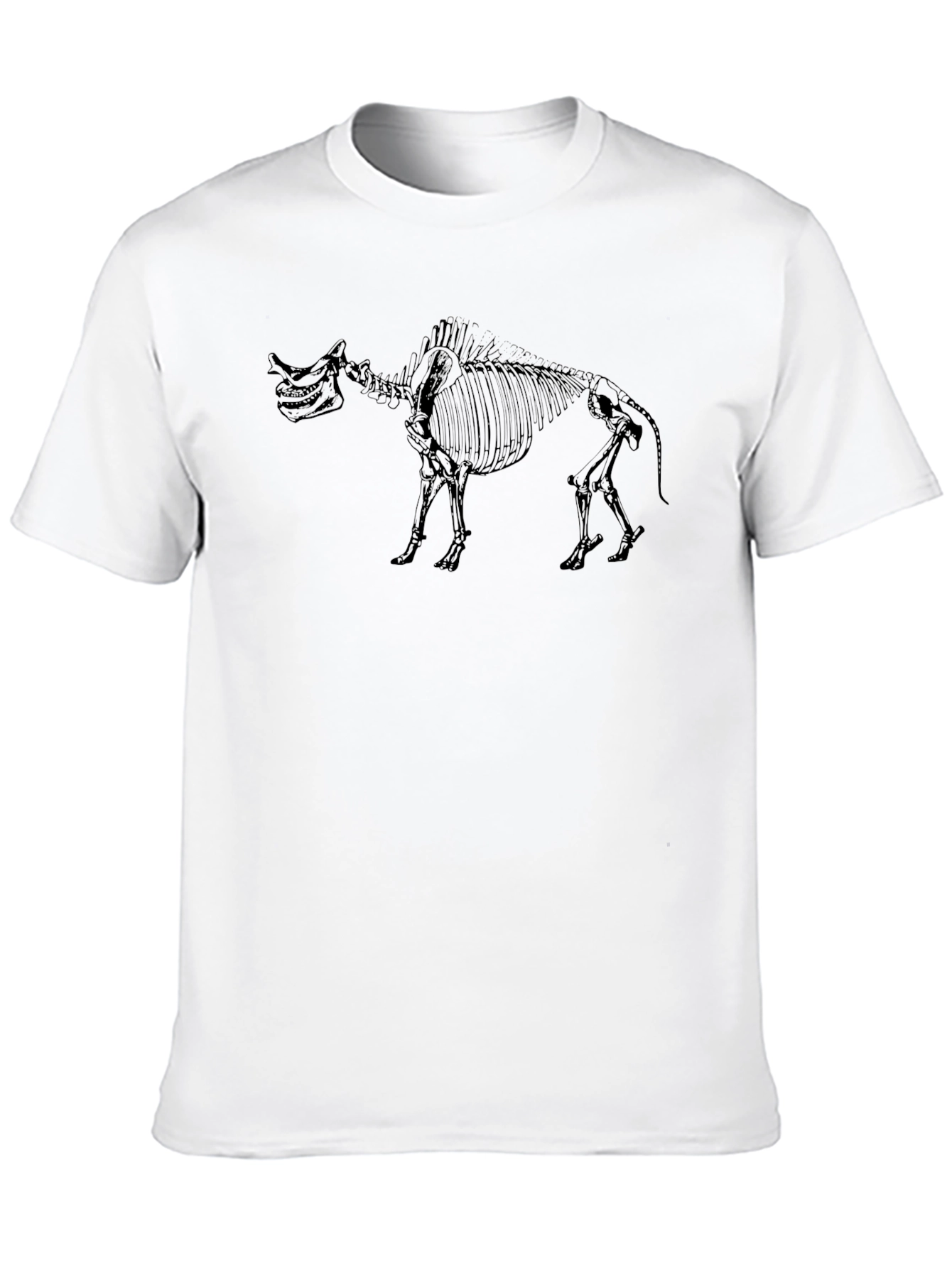 Black Skeleton Buffalo Black T-Shirt - Unique Graphic Tee view 10