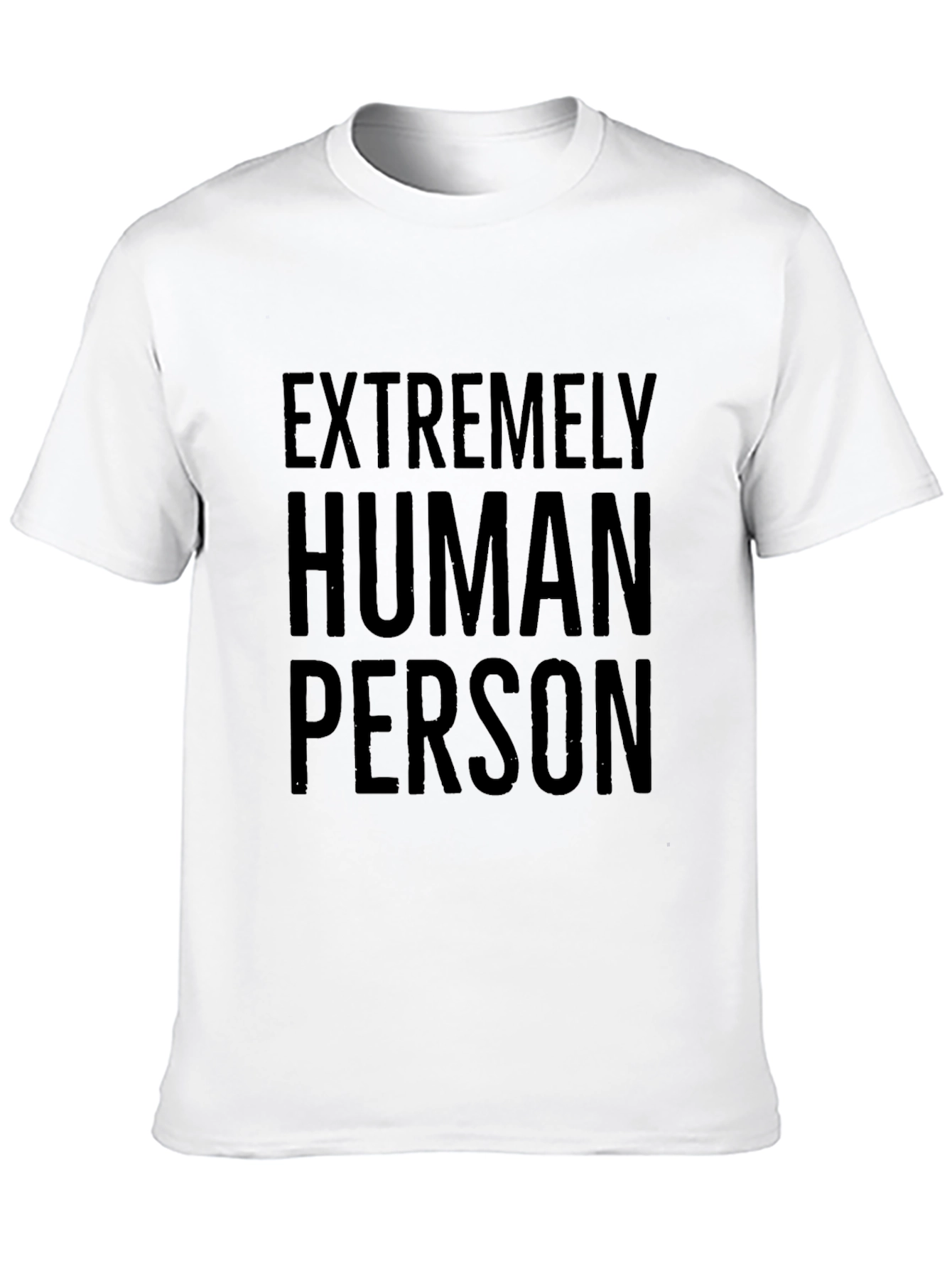 Black Extremely Human Person Graphic Tee view 10