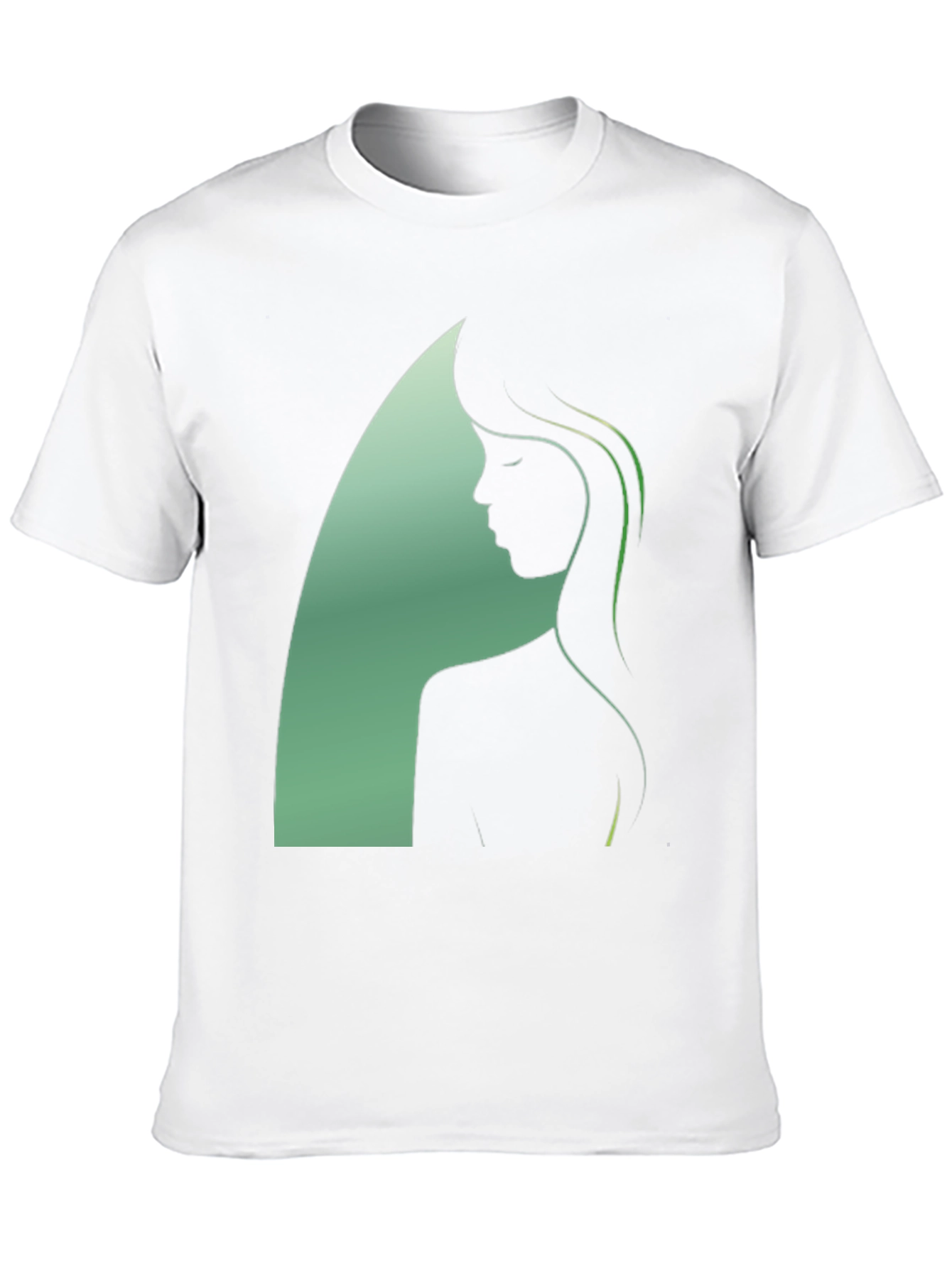 Black Silhouette Woman Graphic Black T-Shirt view 10