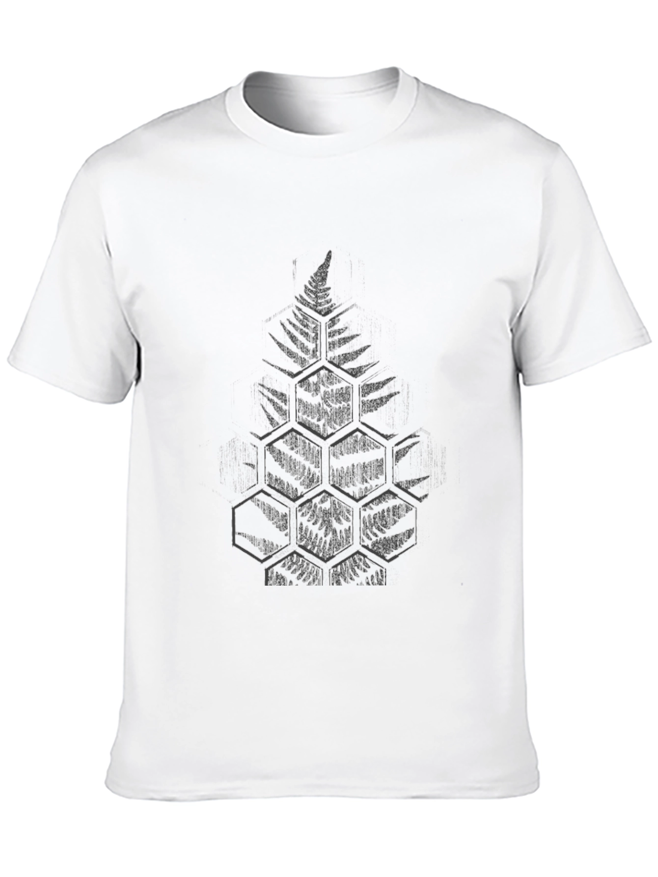 Black Fern Hexagon Graphic Tee - Black view 10