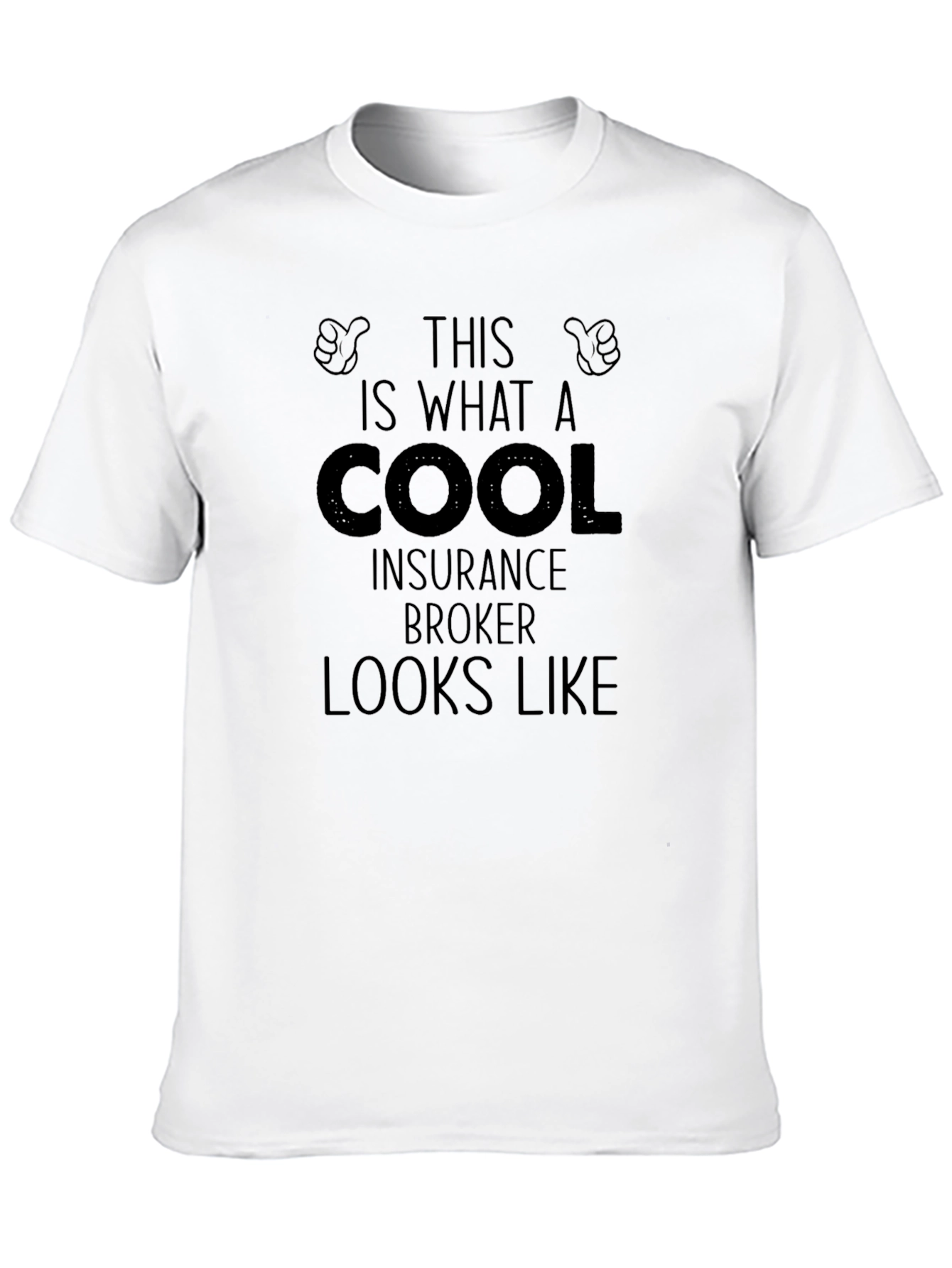 Black Cool Insurance Broker Graphic Tee - Black T-Shirt view 10