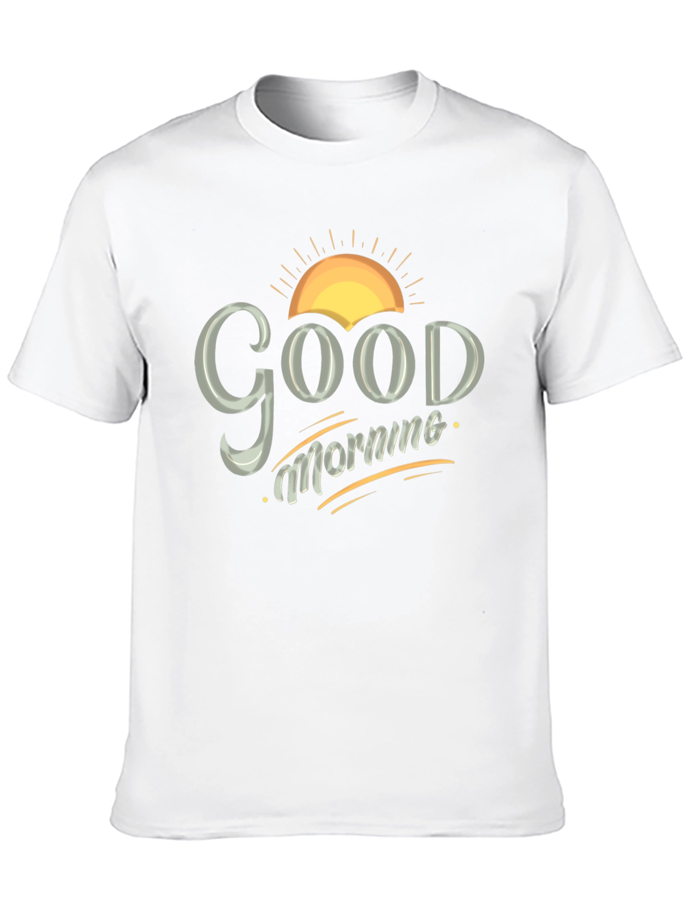 Black Good Morning Graphic Tee - Men's Black T-Shirt view 10
