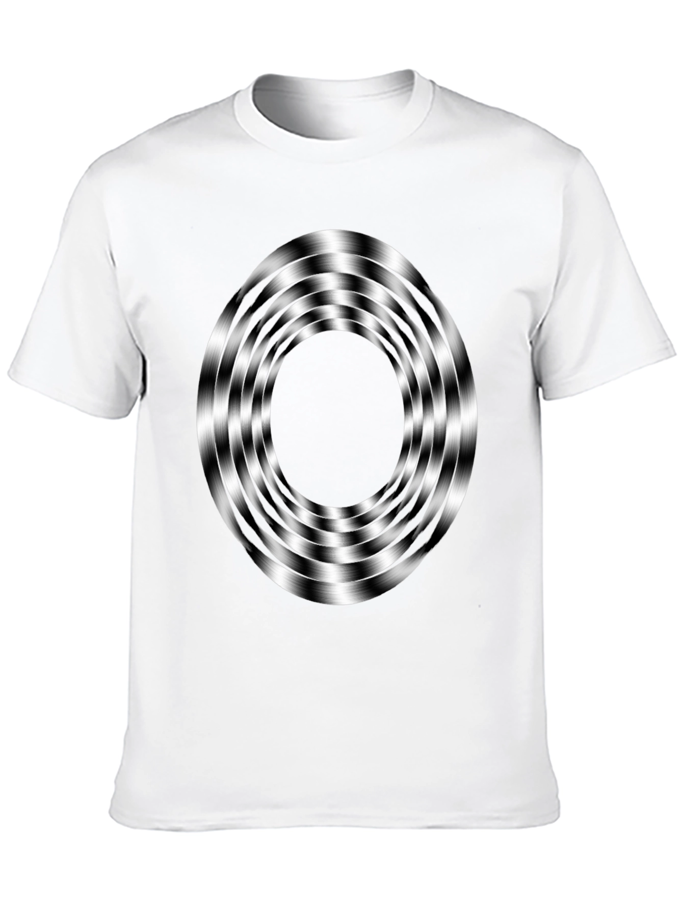 Black Optical Illusion Graphic Tee view 10
