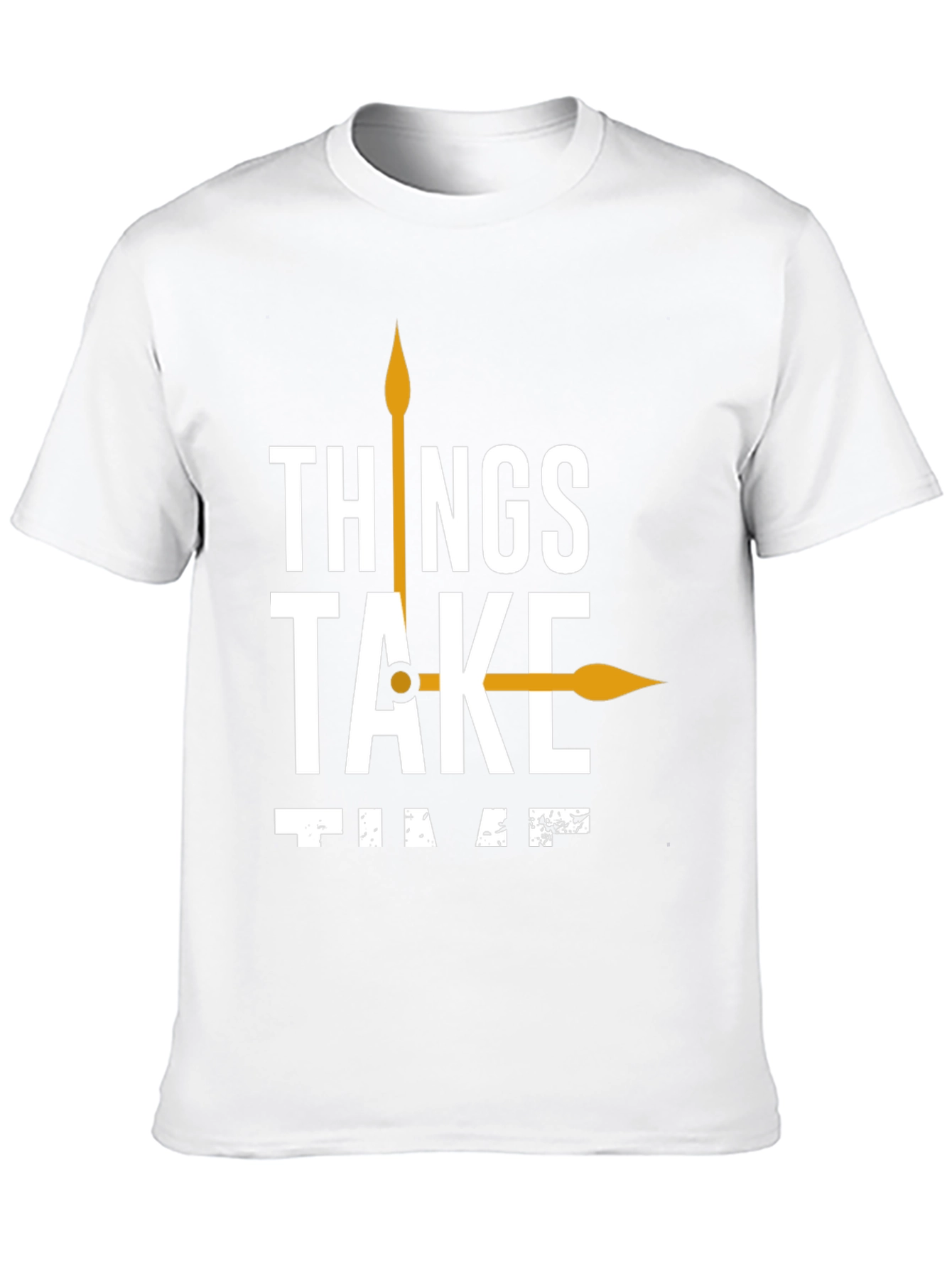 Black Things Take Time T-Shirt Black Casual Cotton Tee view 10