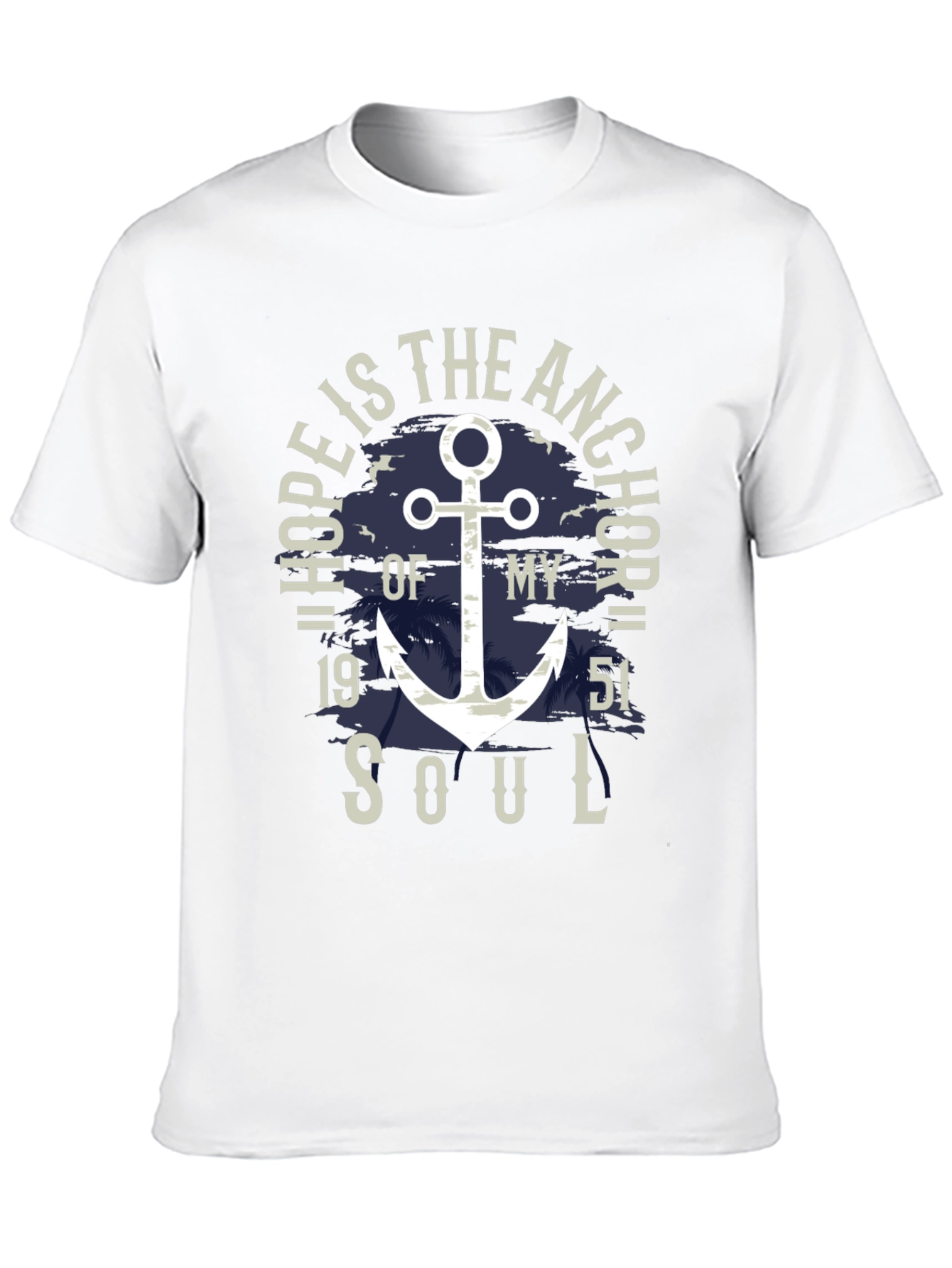 Black Nautical Hope Anchor Soul Graphic Tee view 10