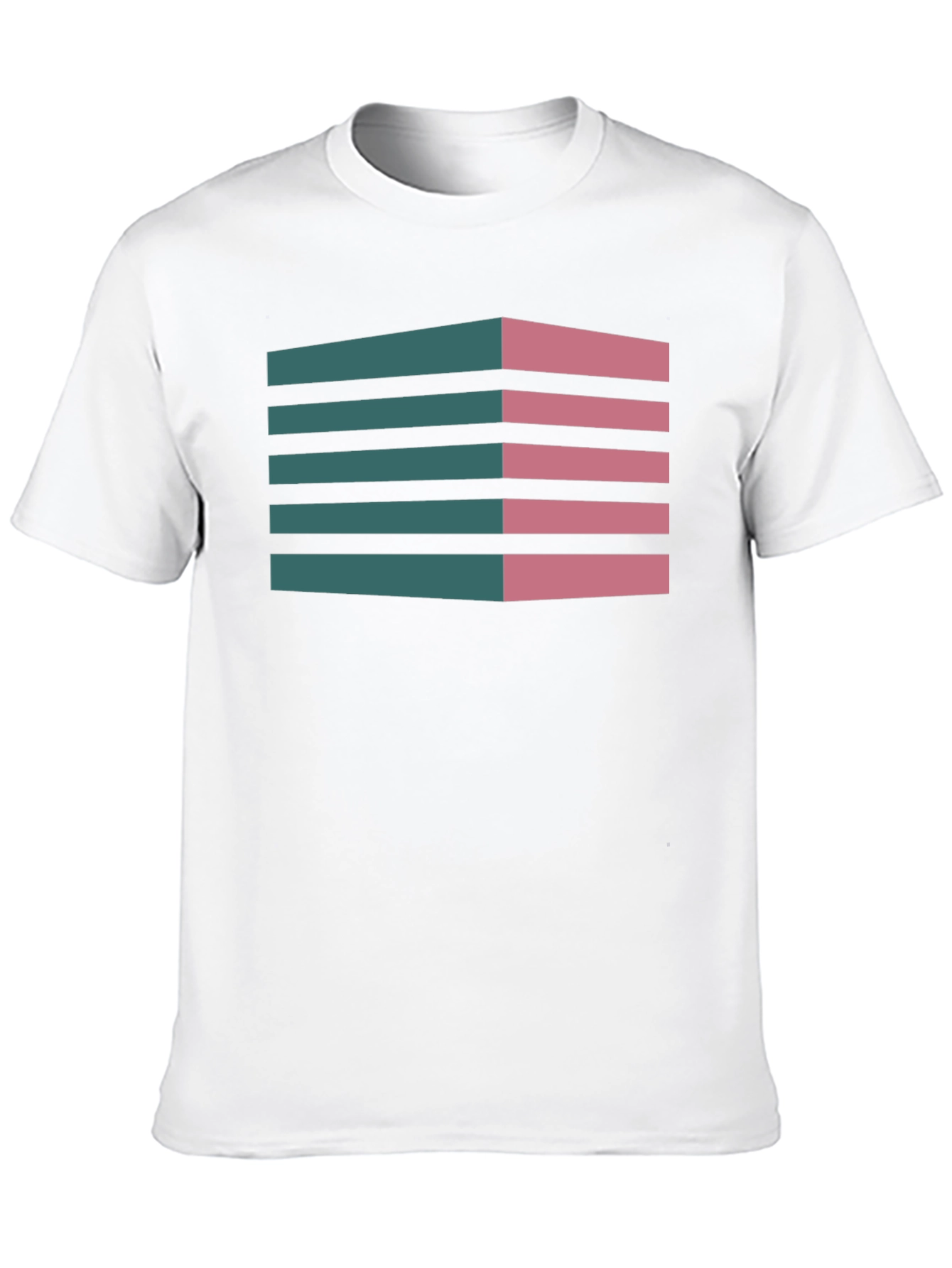 Black Geometric 3D Stripes T-Shirt view 10