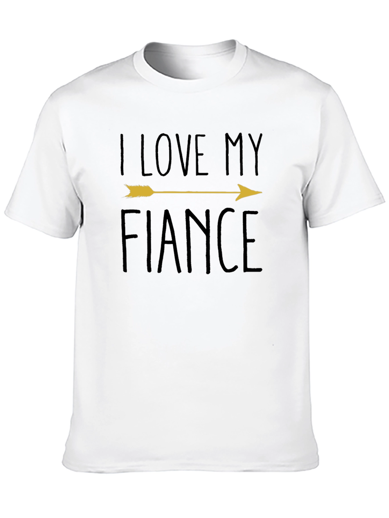 Black I Love My Fiance Black T-Shirt view 10