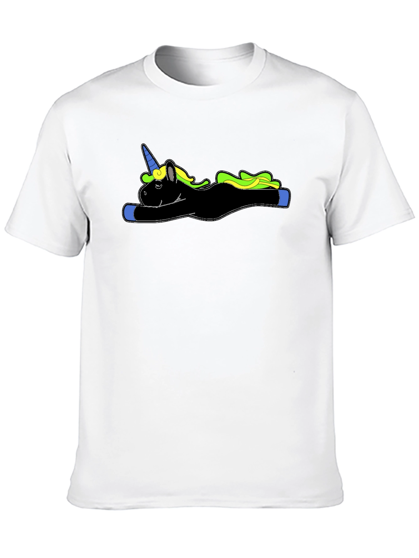 Black Lazy Unicorn Black T-Shirt view 10