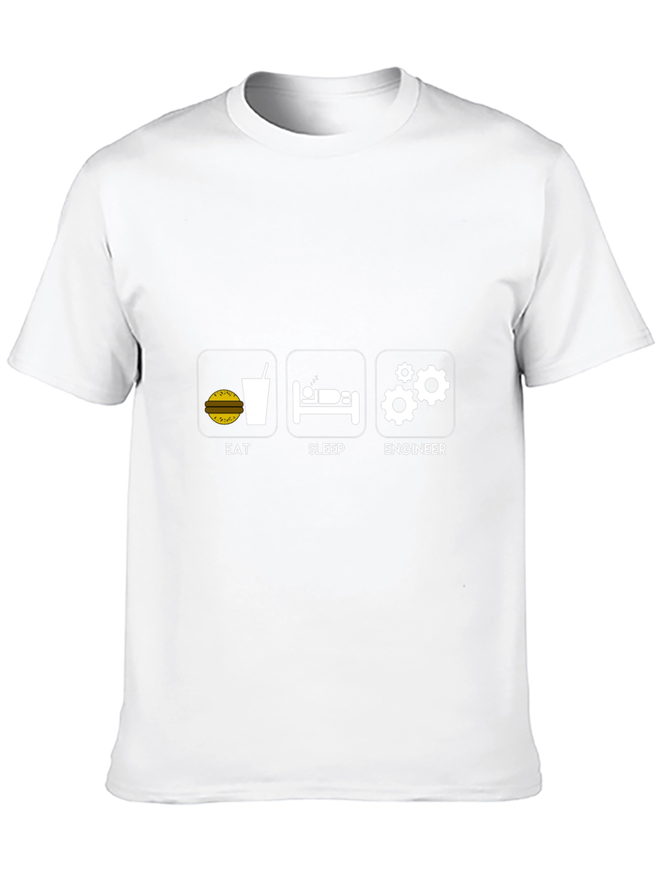 Black Eat Sleep Engineer Graphic T-Shirt view 10