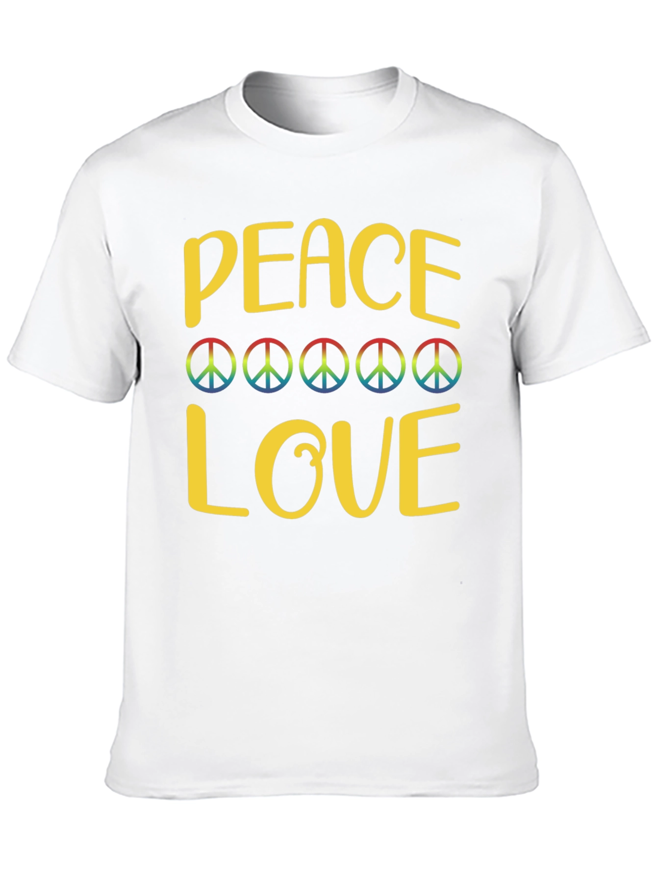 Black Peace and Love Graphic T-Shirt - Groovy Retro Design view 10