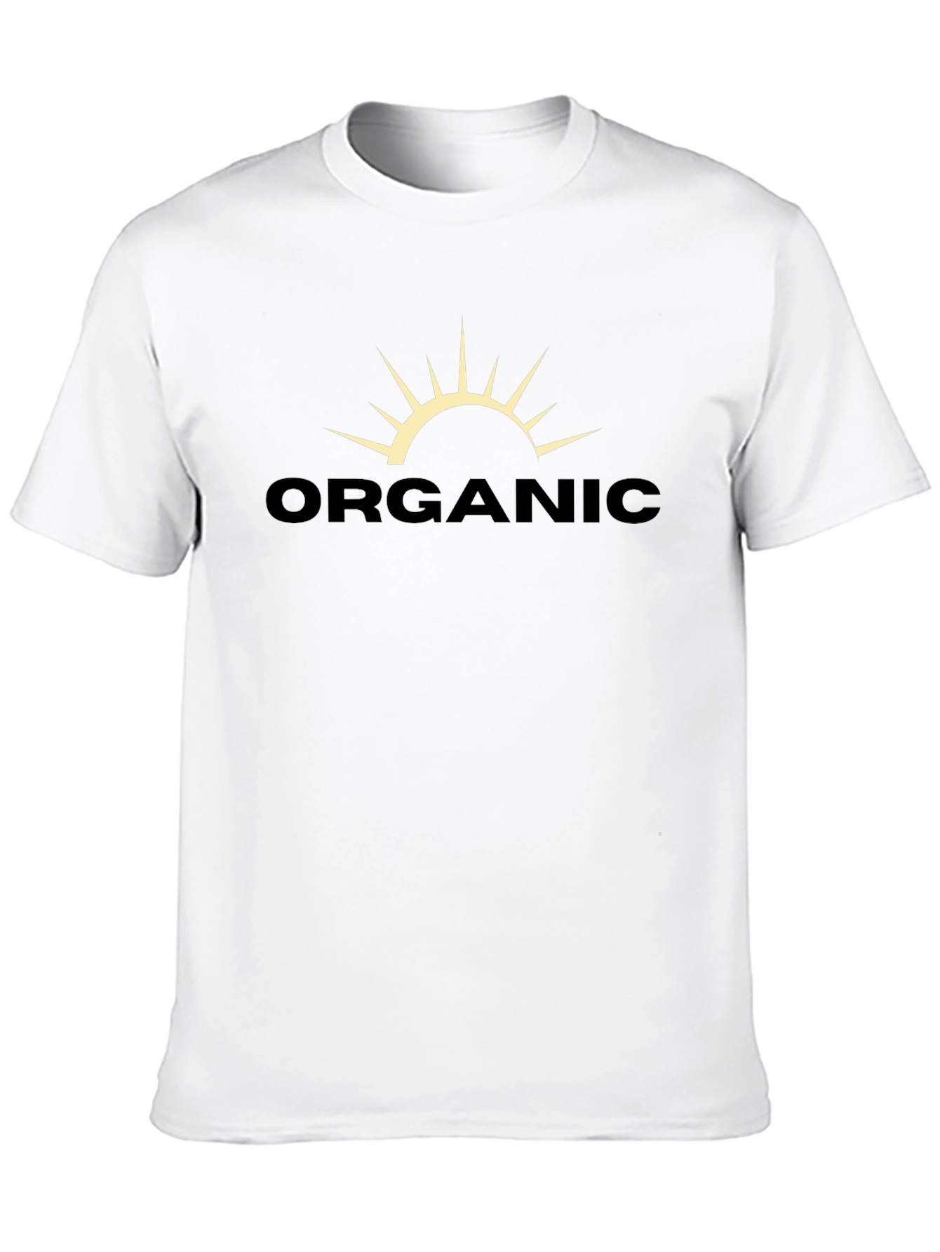 Black Organic Sunburst Graphic Tee - Soft Cotton Comfort view 10