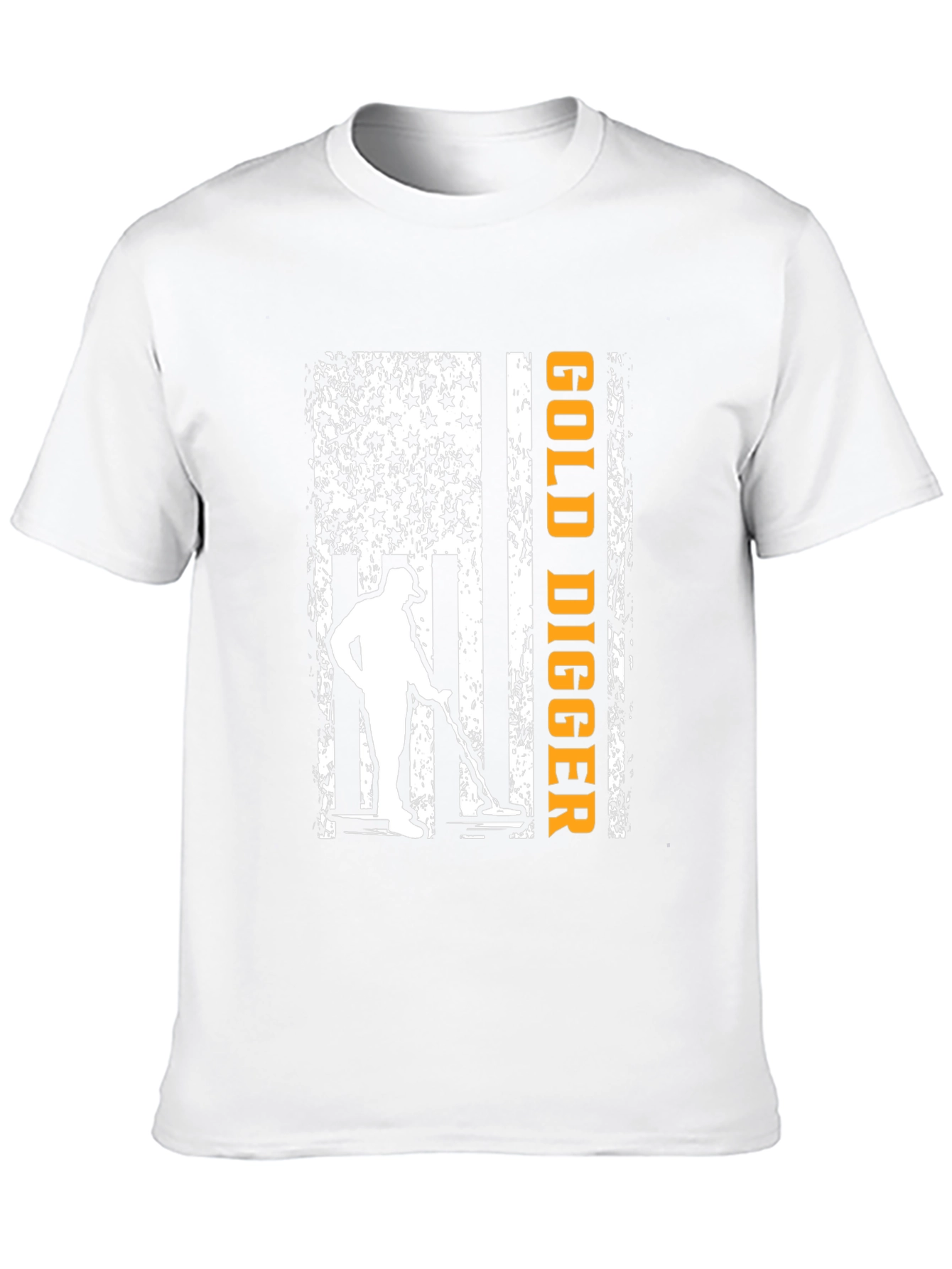 Black Gold Digger American Flag Graphic T-Shirt view 10